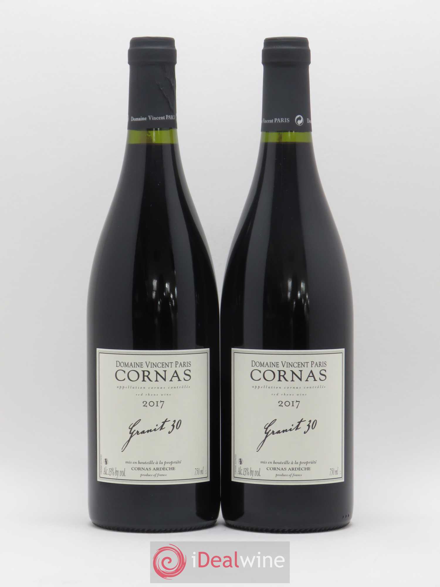 Cornas Granit 30 Vincent Paris (sans prix de réserve) 2017 - Lot de 2 bouteilles - 0