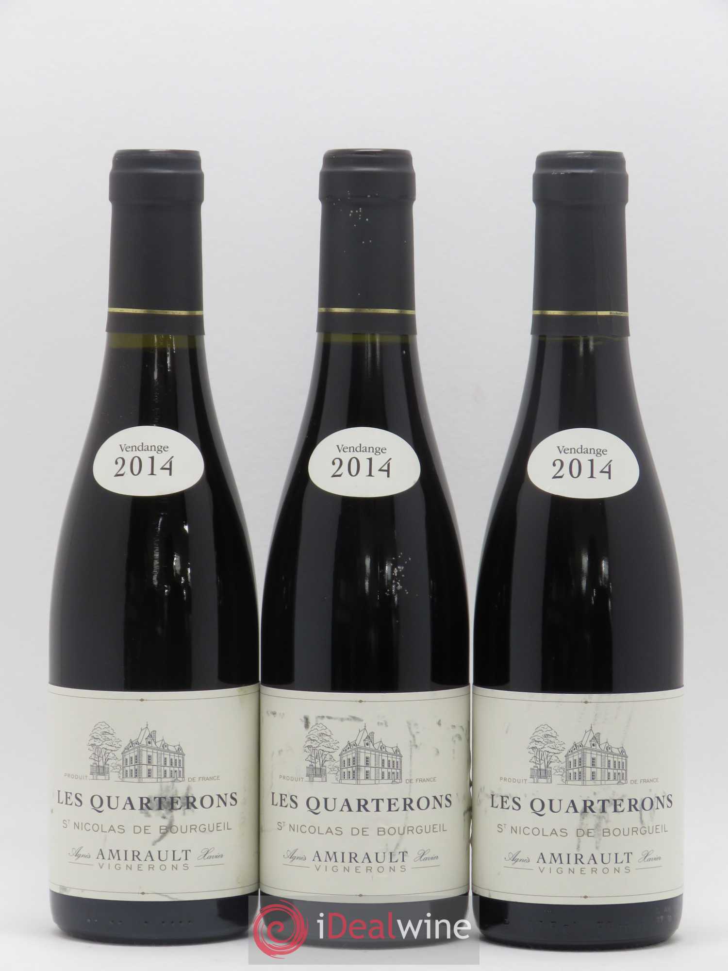 Saint-Nicolas de Bourgueil Les Quarterons Agnès et Xavier Amirault  (sans prix de réserve) 2014 - Lot de 12 demi bouteilles - 1