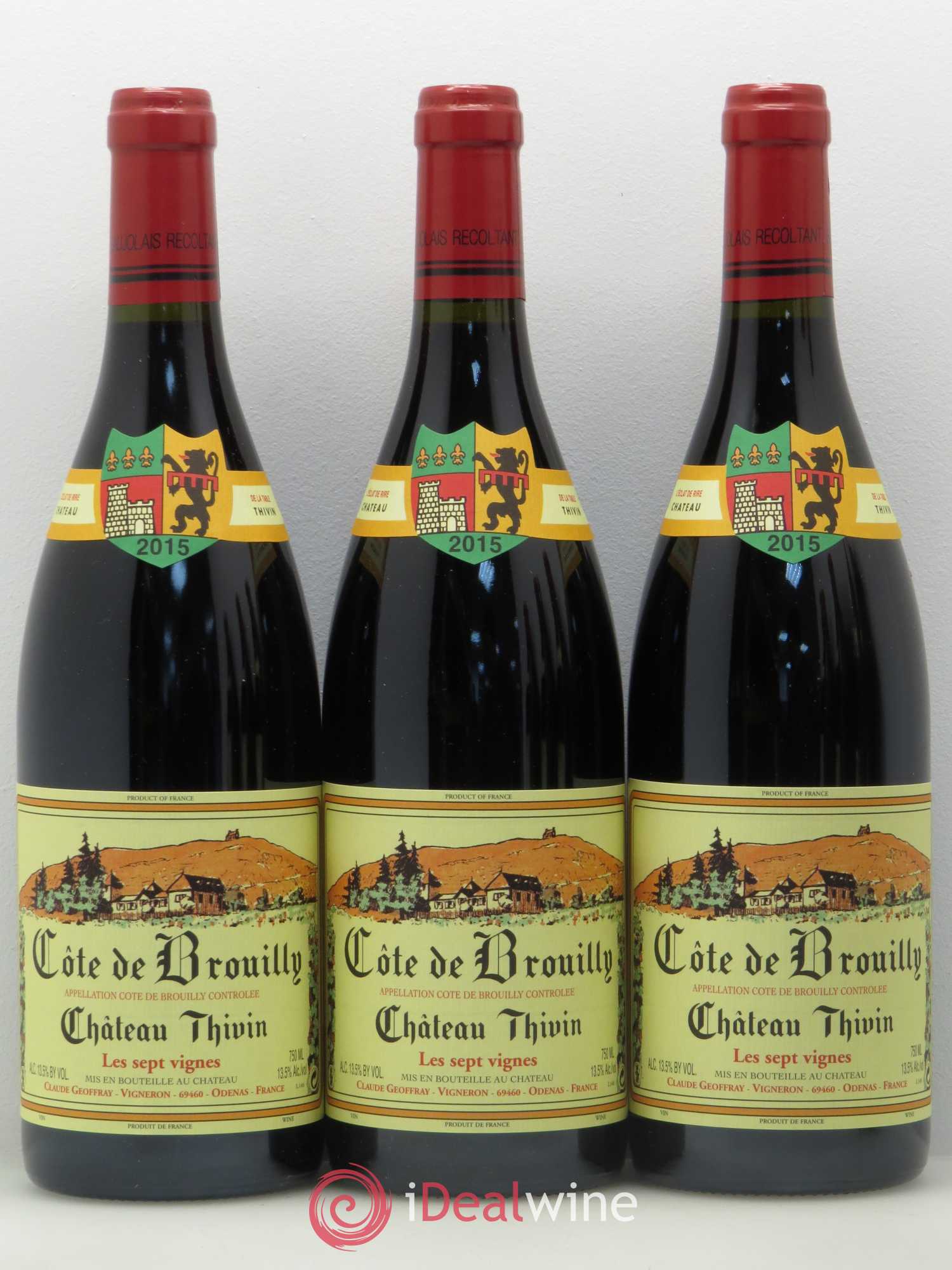 Côte de Brouilly Les 7 Vignes Château Thivin 2015 - Lot de 6 bouteilles - 1