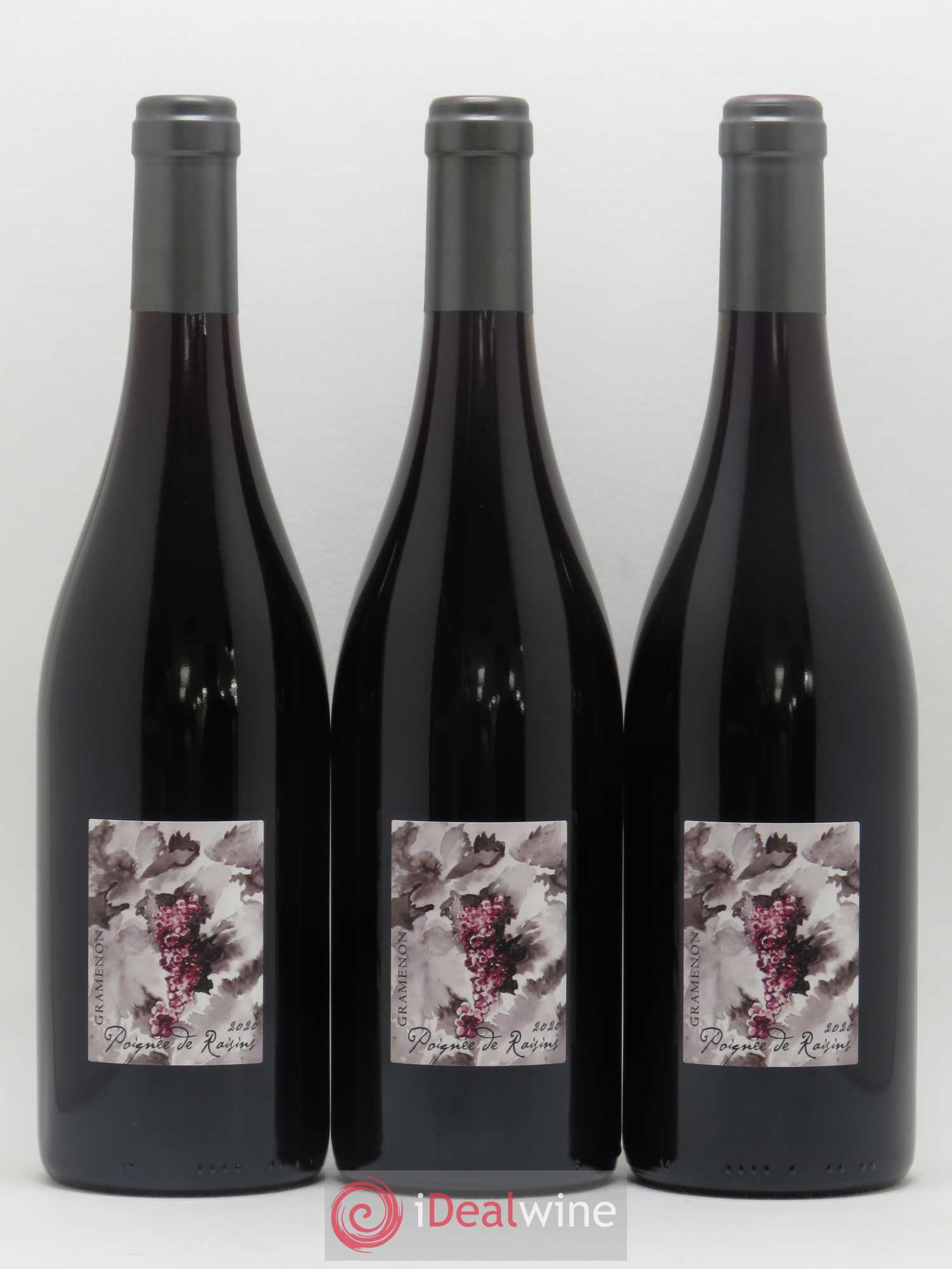 Côtes-du-Rhône Poignée de raisins Gramenon (Domaine) 2020 - Lot de 3 bouteilles - 0
