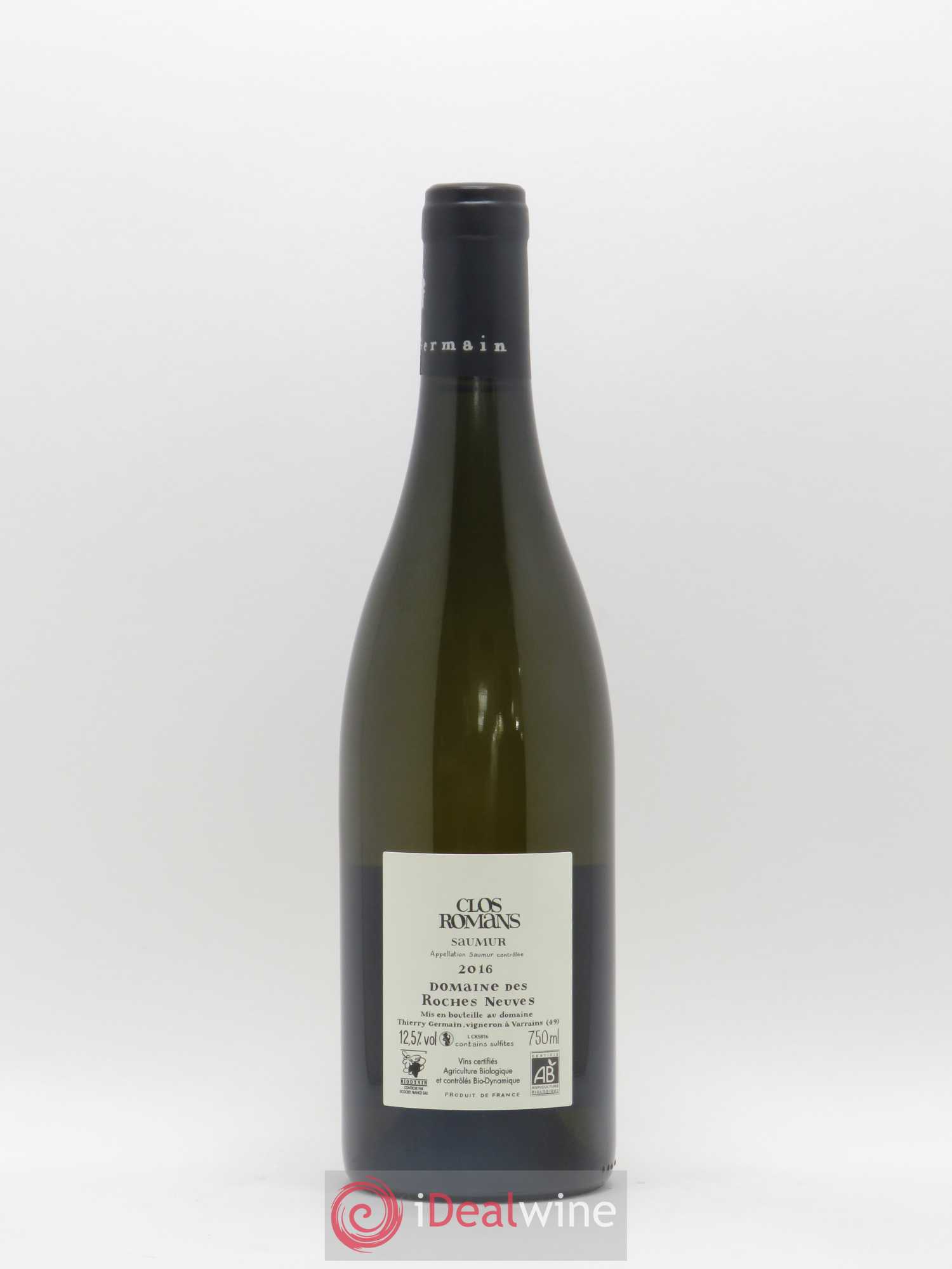Saumur Clos Romans Domaine des Roches Neuves - Thierry Germain  (sans prix de réserve) 2016 - Lot de 1 bouteille - 1