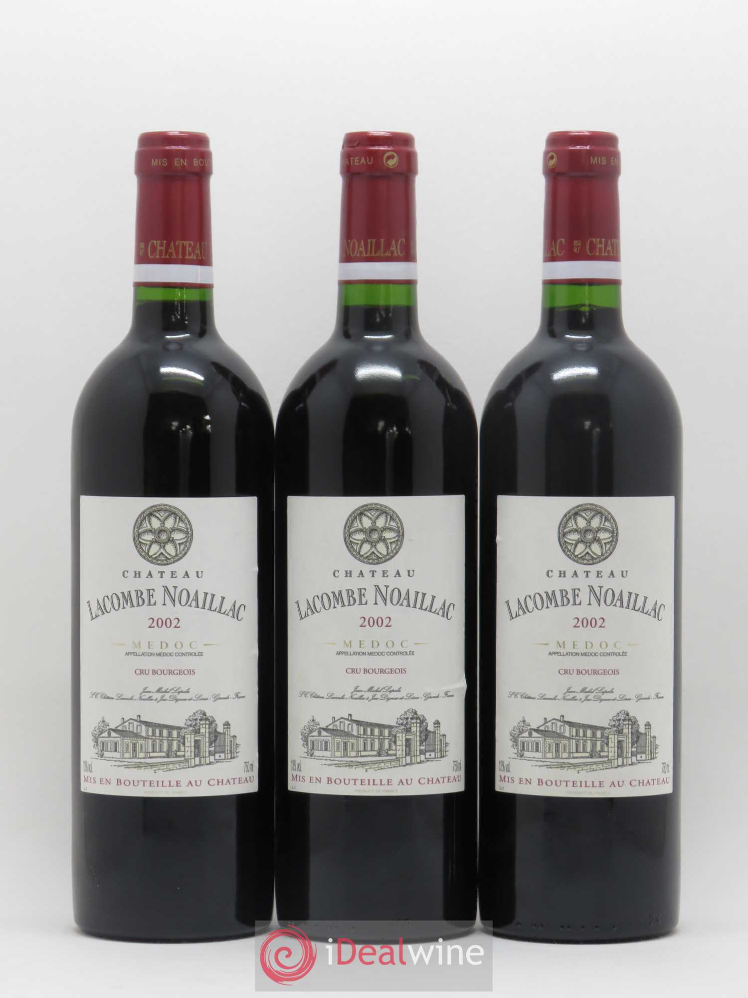 Médoc Château Lacombe Noaillac (sans prix de réserve) 2002 - Posten von 3 Flaschen - 0