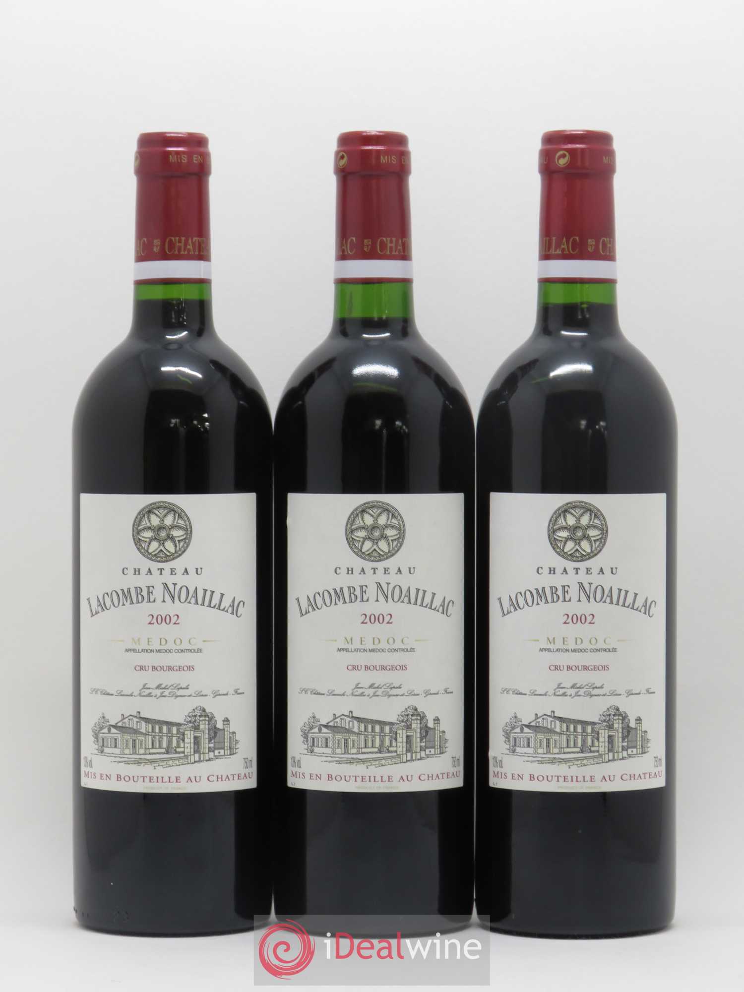Médoc Château Lacombe Noaillac (sans prix de réserve) 2002 - Posten von 3 Flaschen - 0