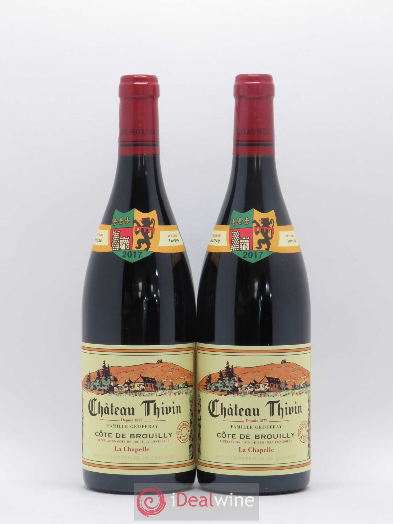 Côte de Brouilly Cuvée La Chapelle Château Thivin 2017 - Lot de 2 bouteilles - 0