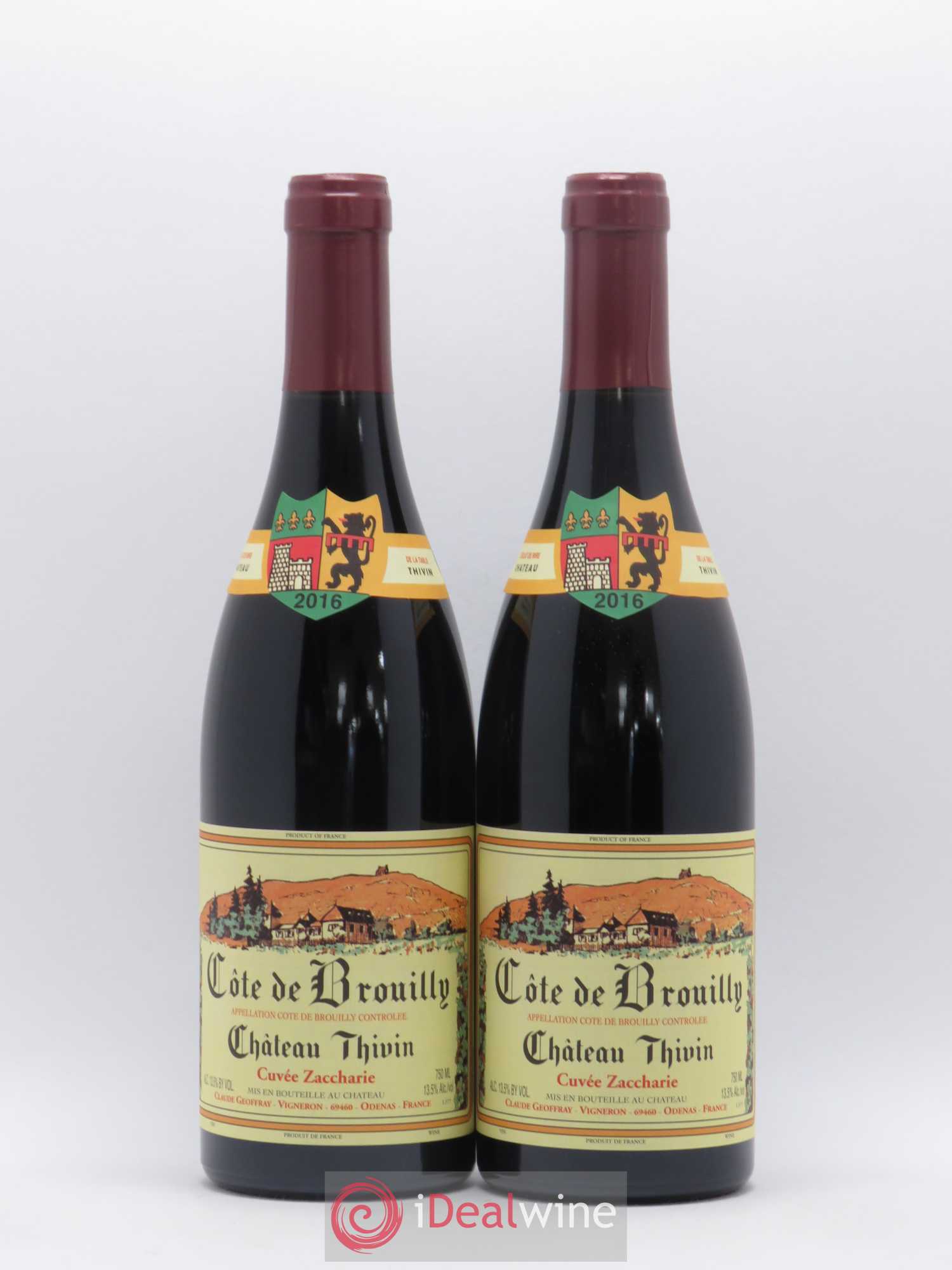 Côte de Brouilly Cuvée Zaccharie Château Thivin 2016 - Lot de 2 bouteilles - 0