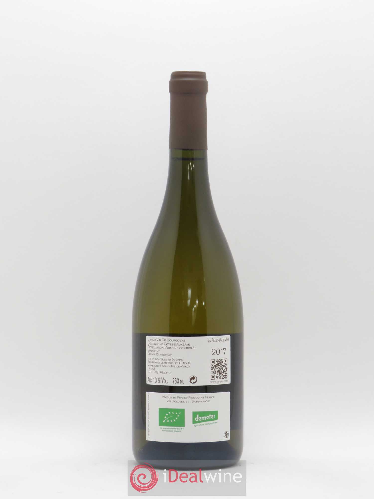 Bourgogne Côte d'Auxerre Biaumont Domaine Goisot (sans prix de réserve) 2017 - Posten von 1 Flasche - 1