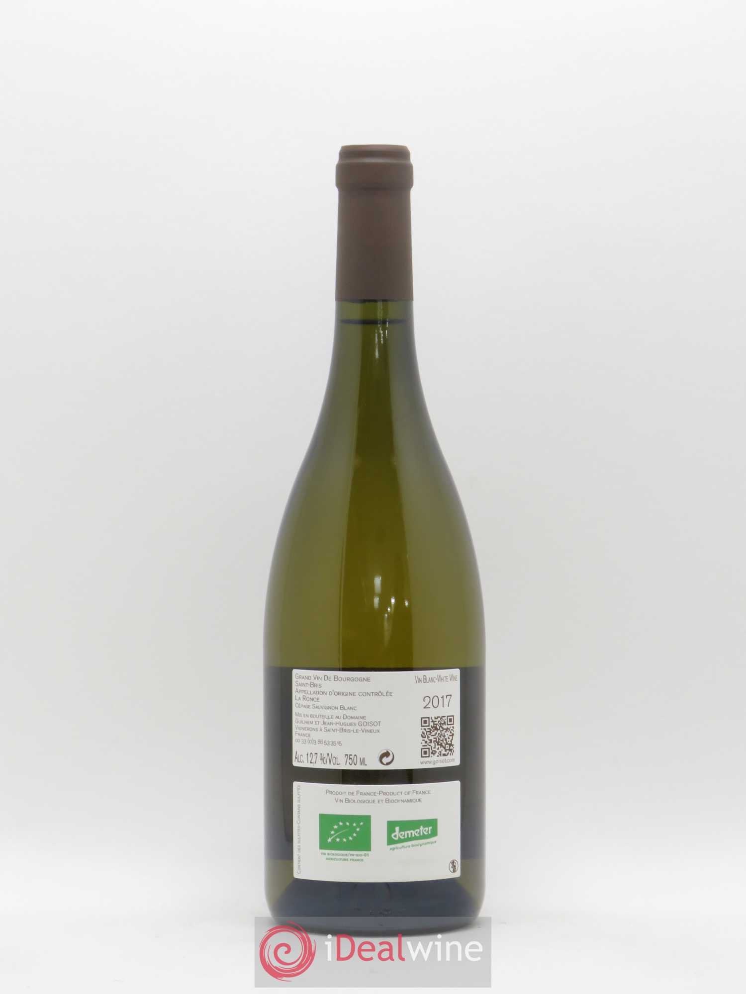 Saint-Bris La Ronce Goisot  (sans prix de réserve) 2017 - Lot de 1 bouteille - 1