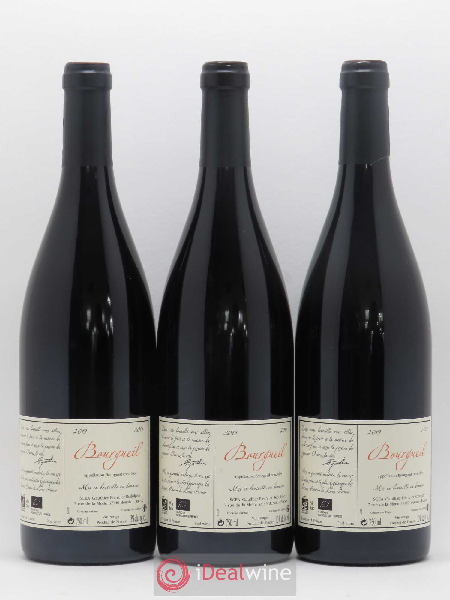 Bourgueil Jour de Soif Domaine du Bel Air  (sans prix de réserve) 2019 - Lot de 3 bouteilles - 1