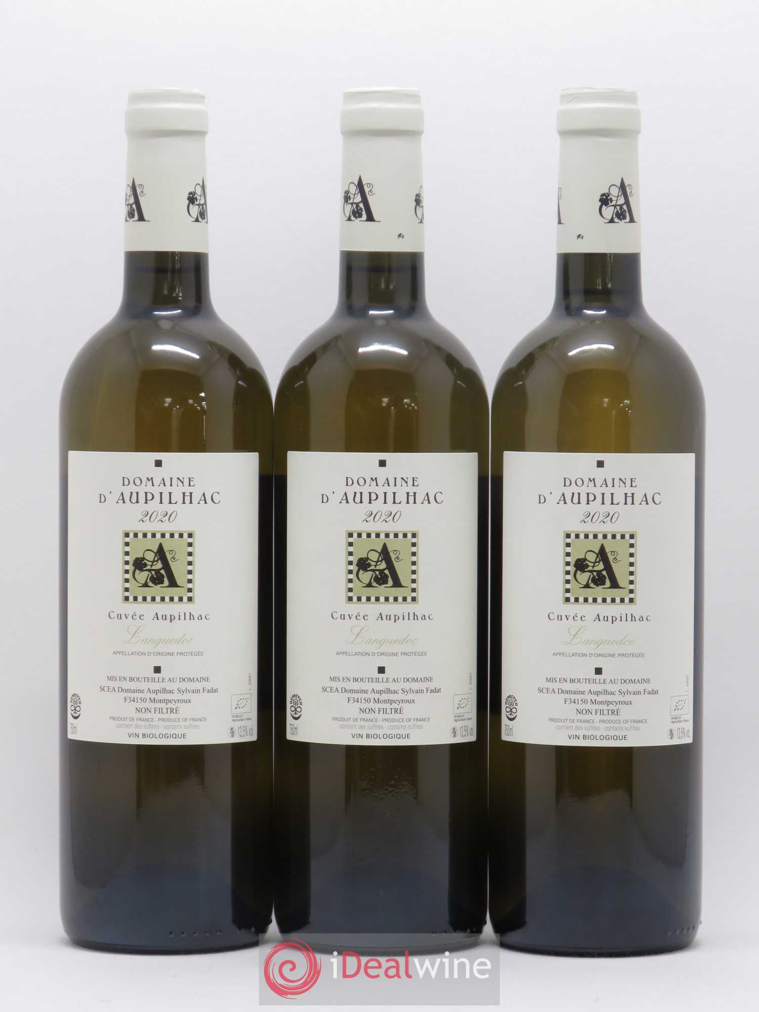 Languedoc Aupilhac (Domaine d') Cuvée Aupilhac Sylvain Fadat (sans prix de réserve) 2020 - Lot de 3 bouteilles - 0