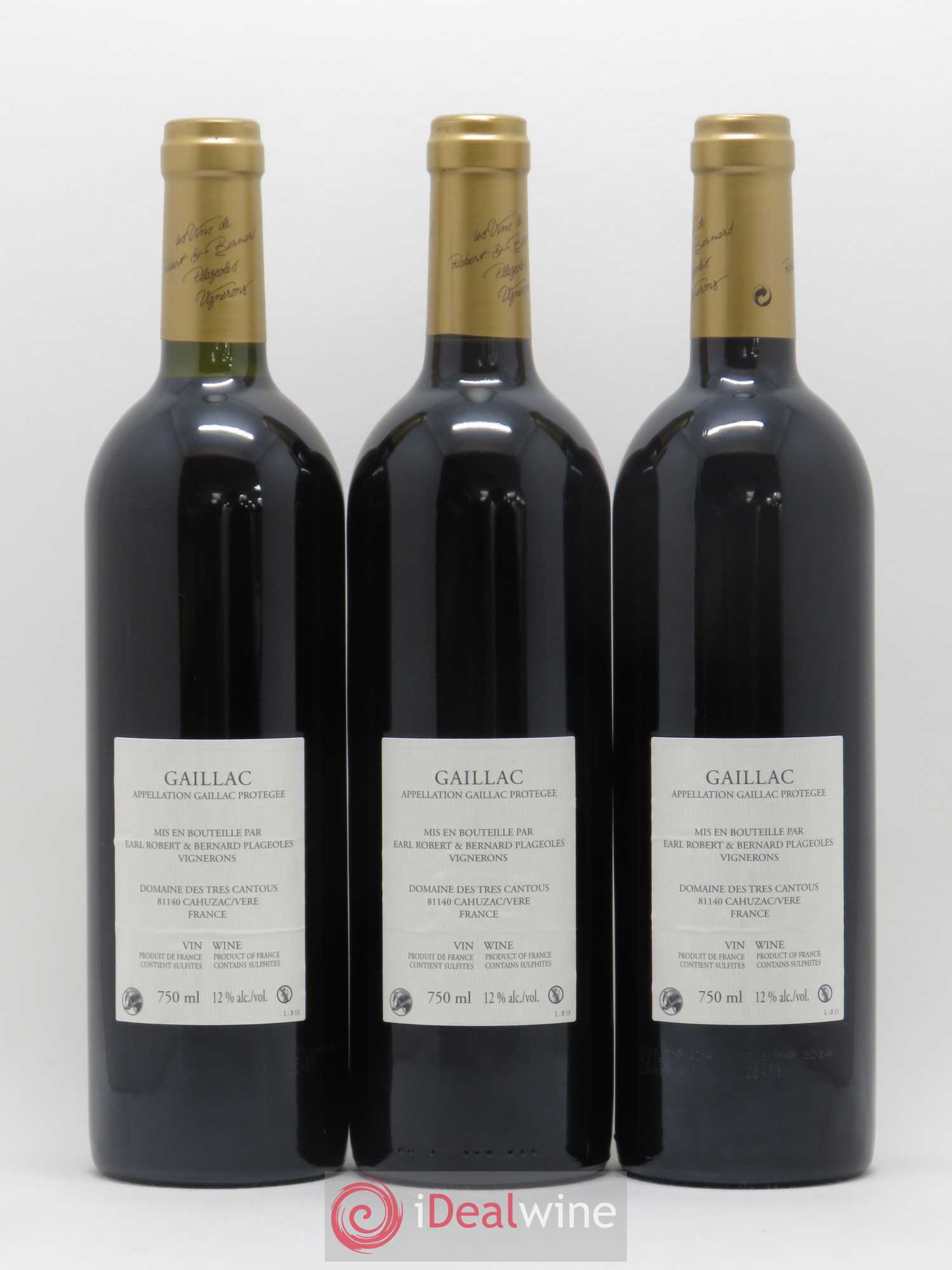 Gaillac Braucol Plageoles (sans prix de réserve) 2013 - Posten von 3 Flaschen - 1