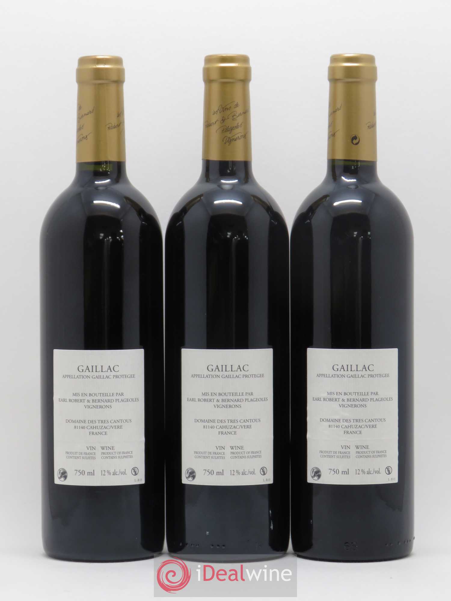 Gaillac Braucol Plageoles (sans prix de réserve) 2013 - Posten von 3 Flaschen - 1