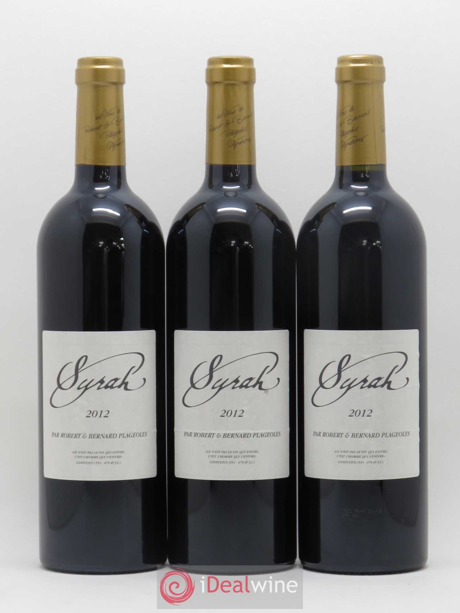 Gaillac Syrah Plageoles (sans prix de réserve) 2012 - Posten von 3 Flaschen - 0