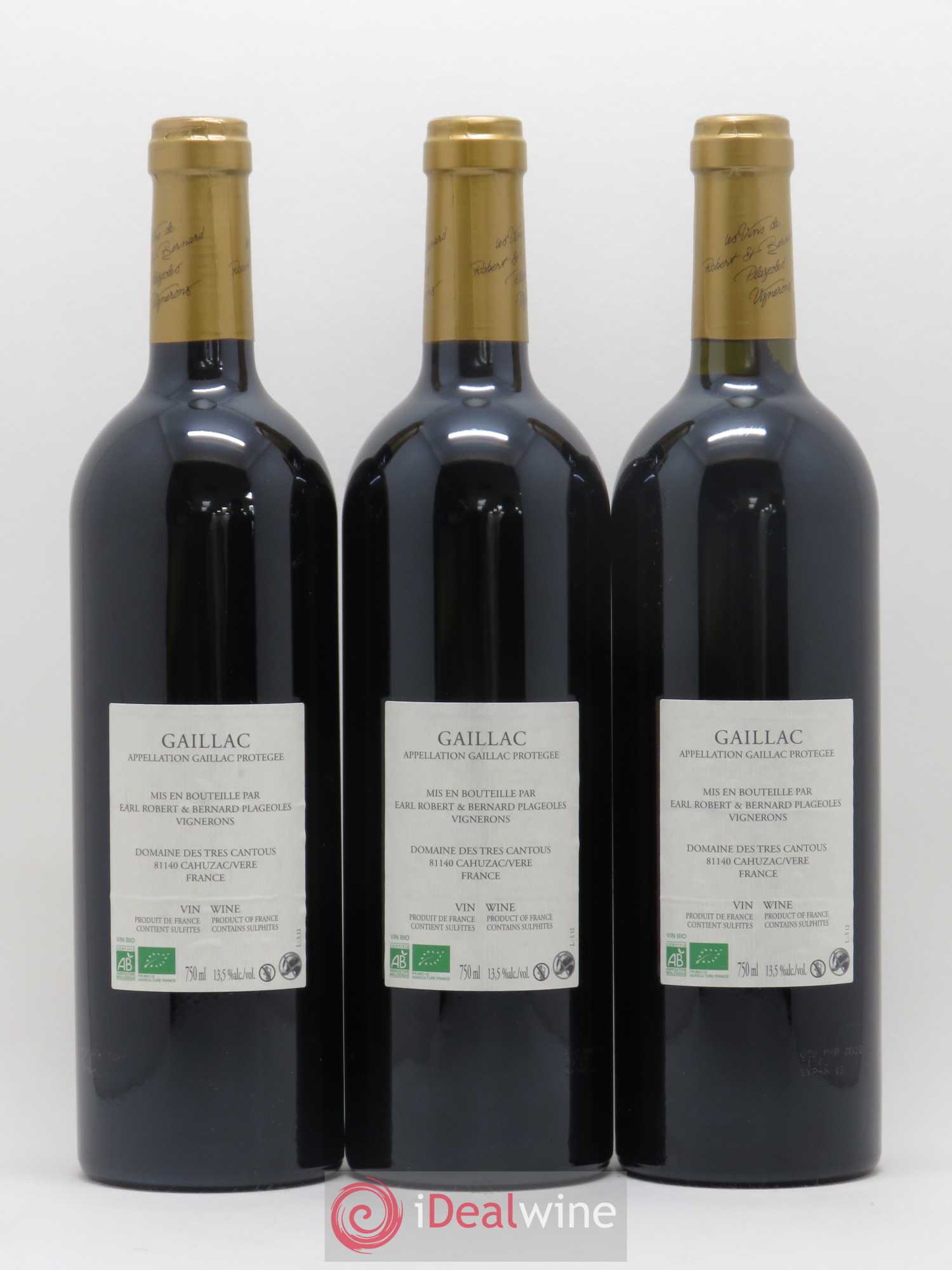 Gaillac Syrah Plageoles (sans prix de réserve) 2012 - Posten von 3 Flaschen - 1
