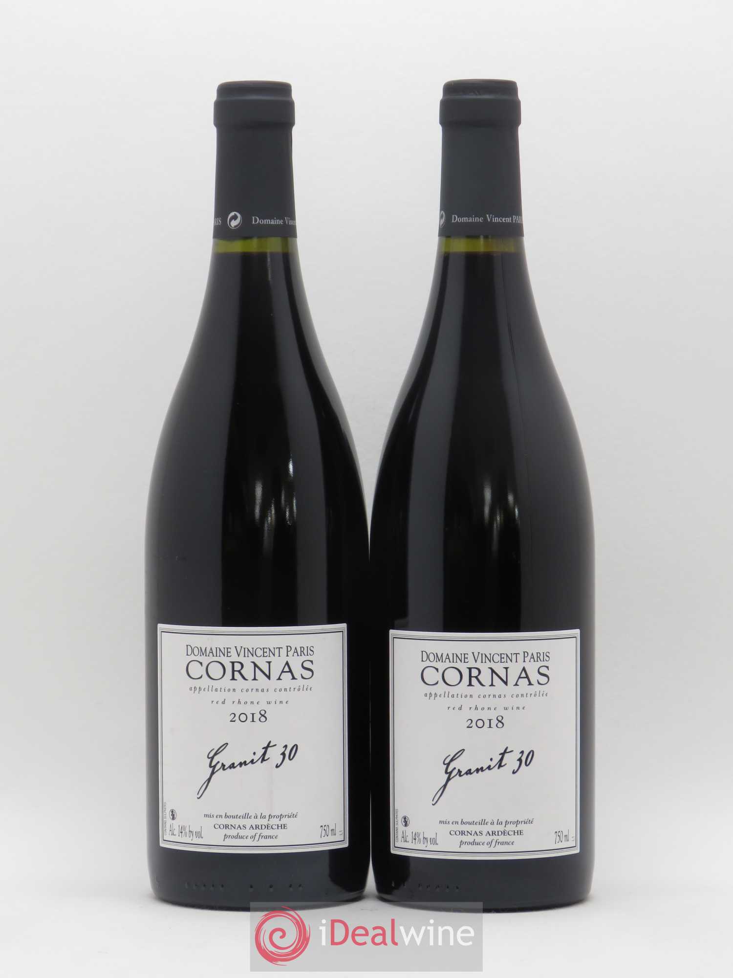 Cornas Granit 30 Vincent Paris (sans prix de réserve) 2018 - Lot de 2 bouteilles - 0