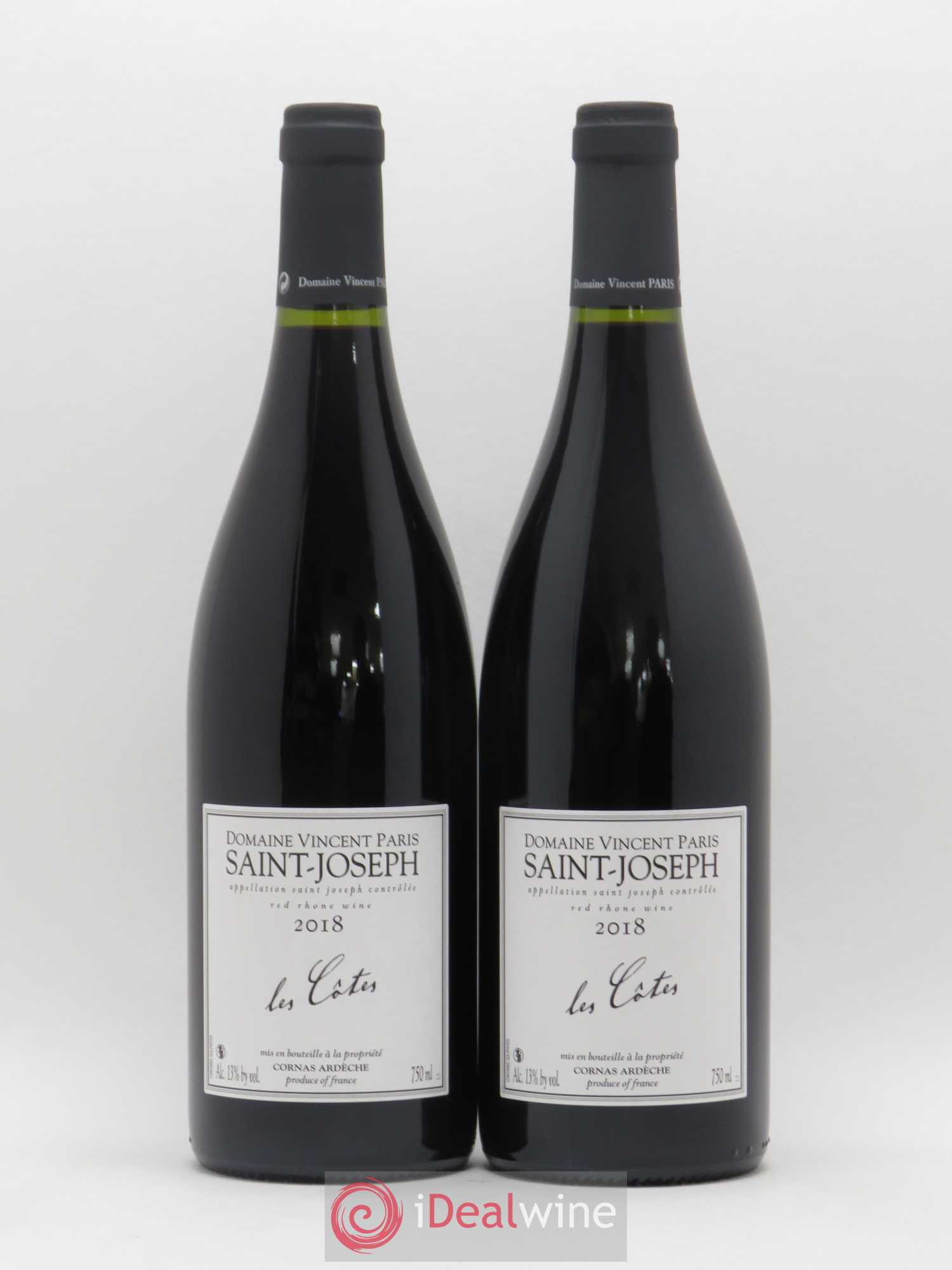 Saint-Joseph Les Côtes Vincent Paris (sans prix de réserve) 2018 - Posten von 2 Flaschen - 0