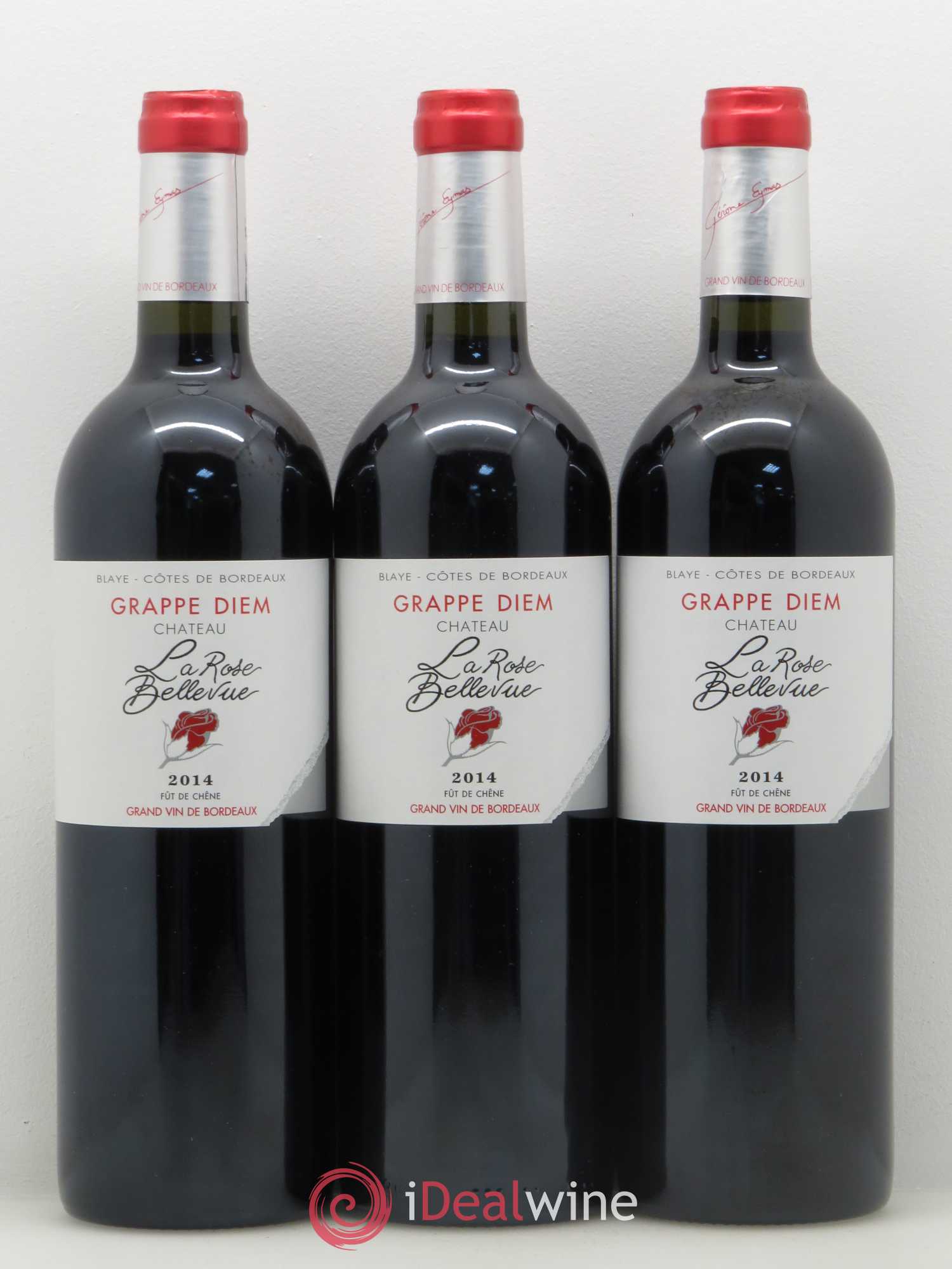 Premières-Côtes-de-Blaye (Blaye-Côtes-de-Bordeaux) Chateau La Rose Bellevue Grappe Diem (sans prix de réserve) 2014 - Lotto di 6 bottiglie - 2