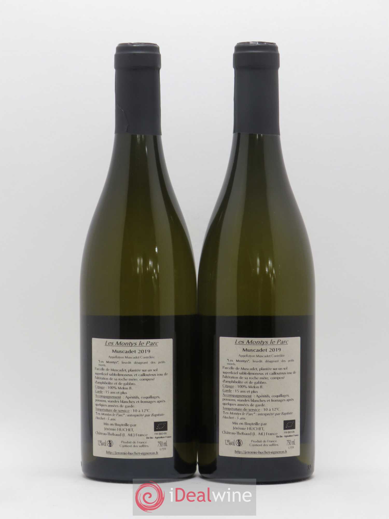 Muscadet-Sèvre-et-Maine Les Montys Le Parc Domaine de la Chauvinière Jérémie Huchet (sans prix de réserve) 2019 - Posten von 2 Flaschen - 1