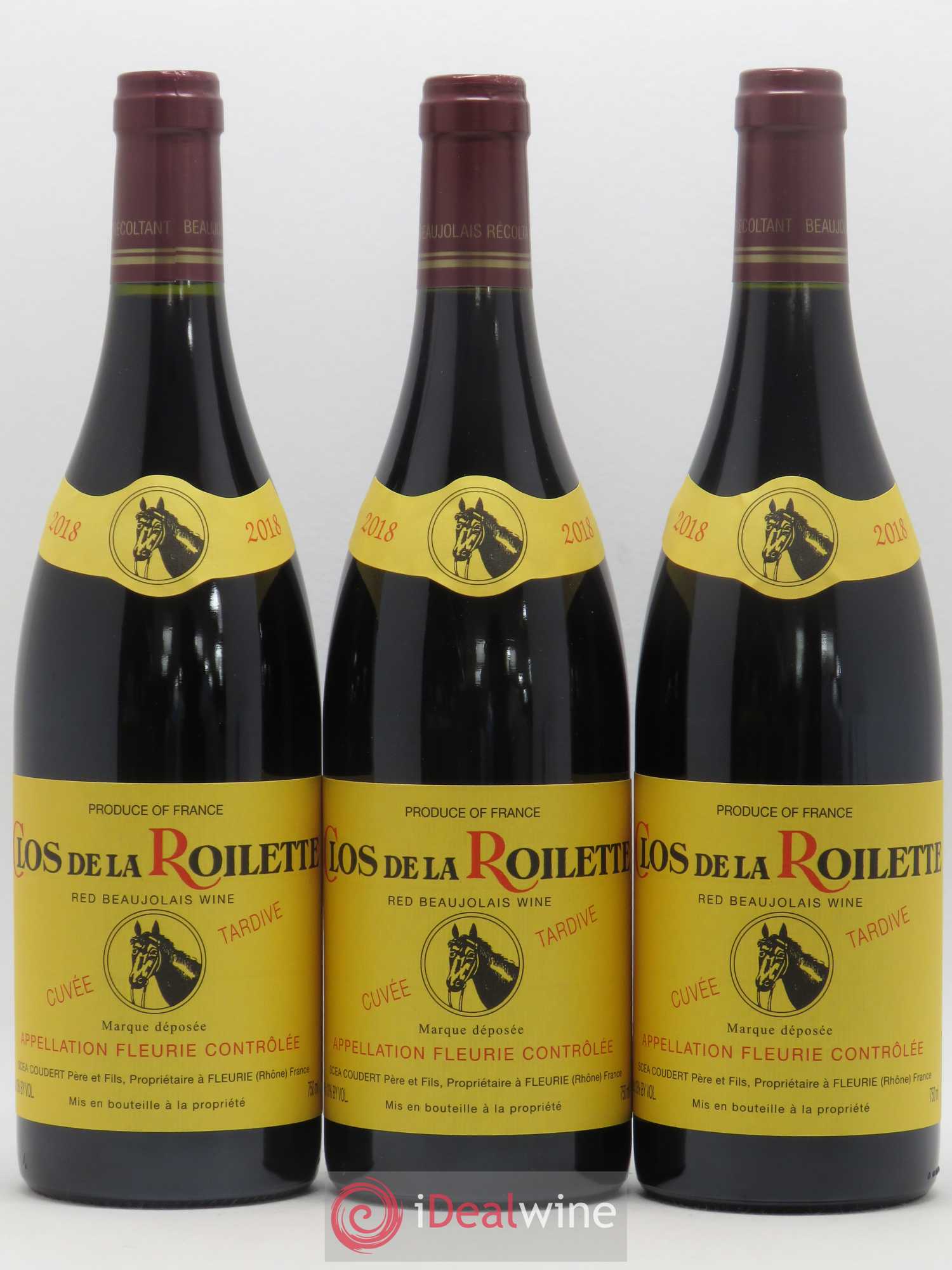 Fleurie Cuvée Tardive Clos de la Roilette (sans prix de réserve) 2018 - Lot de 3 bouteilles - 0