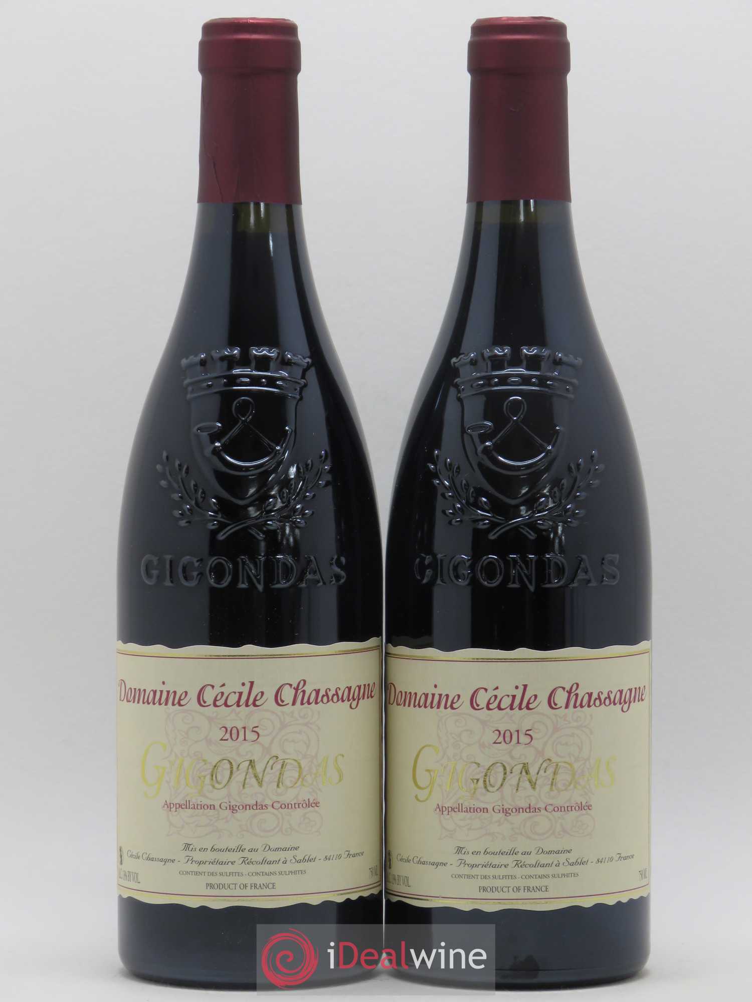 Gigondas Cecile Chassagne 2015 - Posten von 2 Flaschen - 0