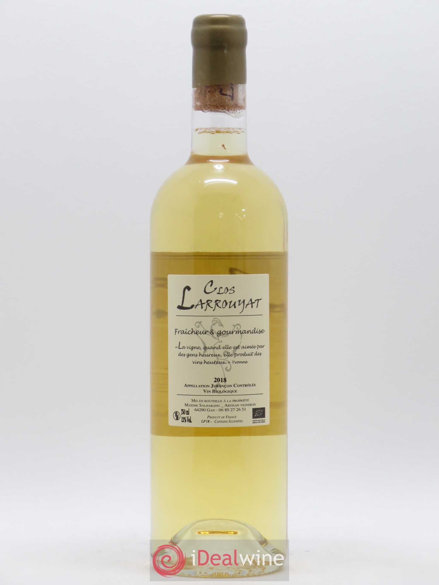 Jurançon Phoenix Clos Larrouyat (sans prix de réserve) 2018 - Posten von 1 Flasche - 1