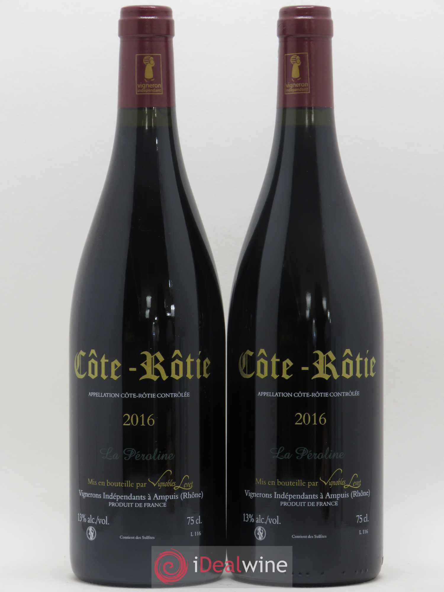 Côte-Rôtie La Péroline Vignobles Levet 2016 - Lot de 2 bouteilles - 1
