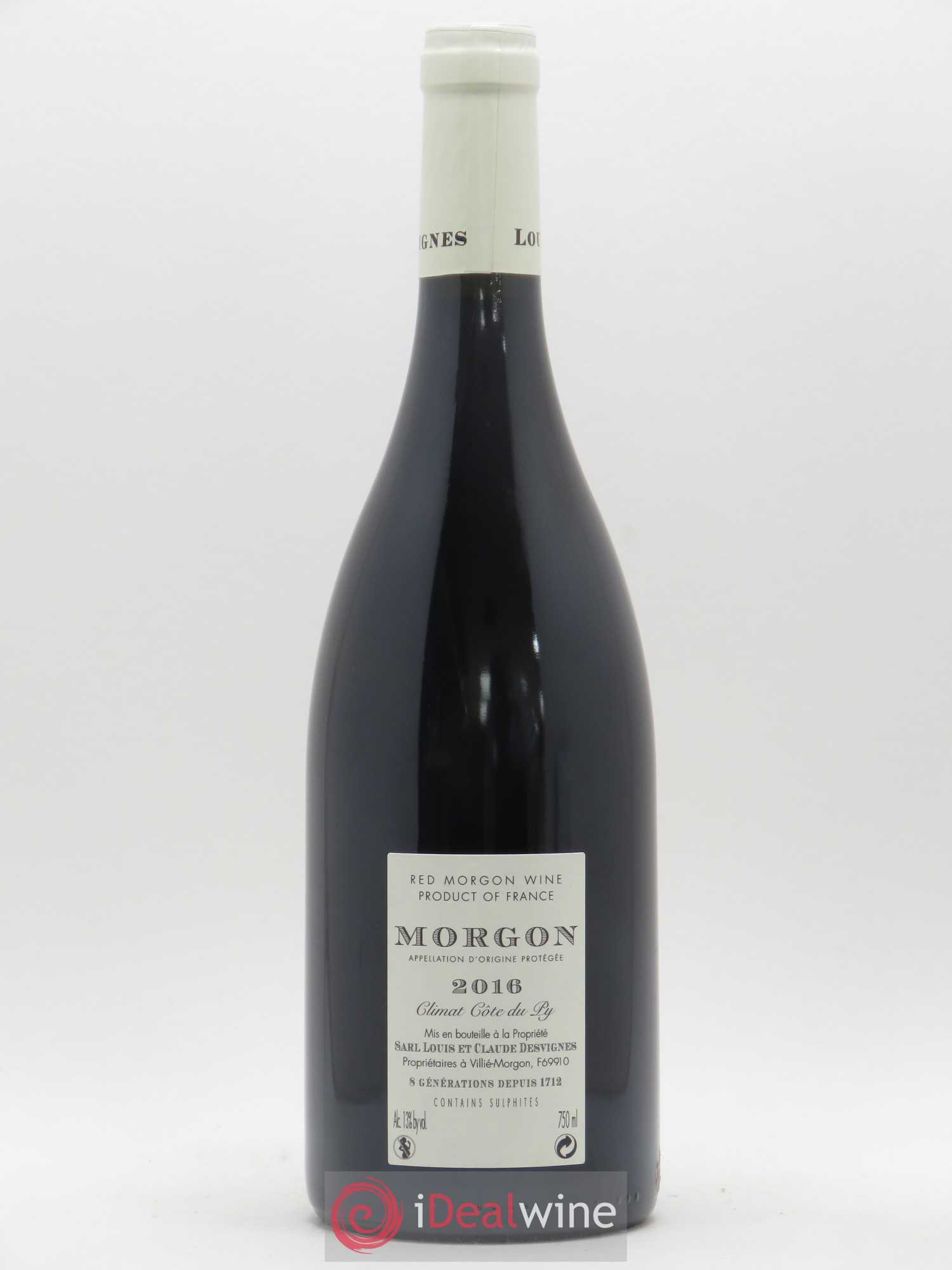Morgon Côte de Py Javernières Louis-Claude Desvignes 2016 - Lot de 1 bouteille - 1