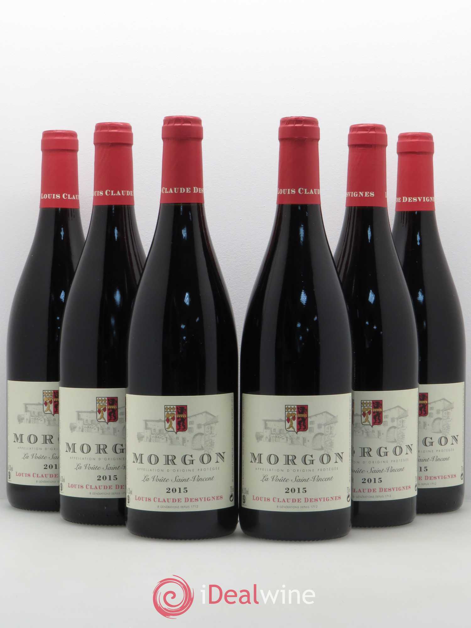 Morgon La Voûte Saint Vincent Louis-Claude Desvignes (senza prezzo di riserva) 2015 - Lotto di 6 bottiglie - 0