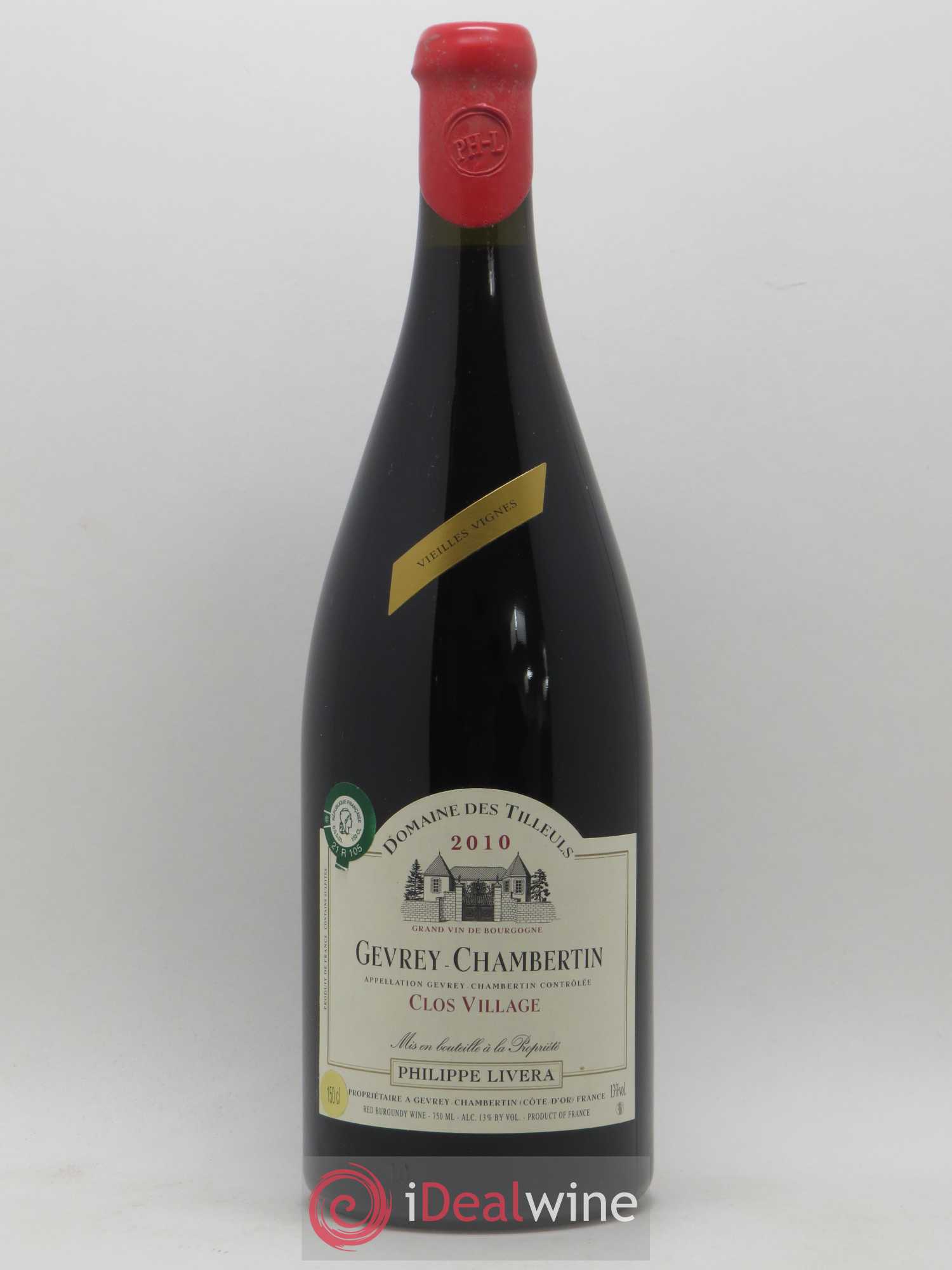 Gevrey-Chambertin Clos Village Tilleuls (Domaine des) - Philippe Livera 2010 - Lot de 1 magnum - 0