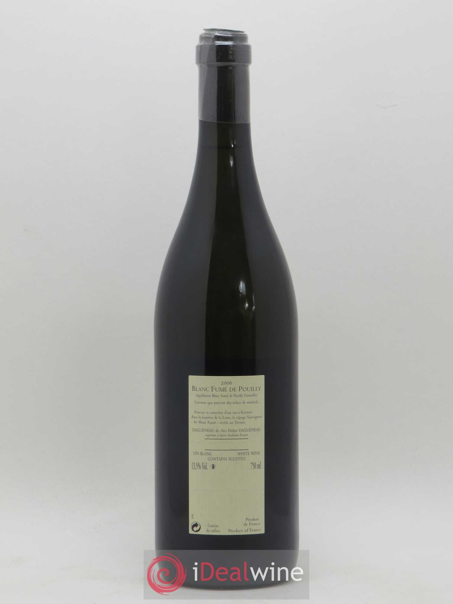 Pouilly-Fumé Blanc Fumé de Pouilly Dagueneau (Domaine Didier - Louis-Benjamin) 2006 - Lot de 1 bouteille - 1