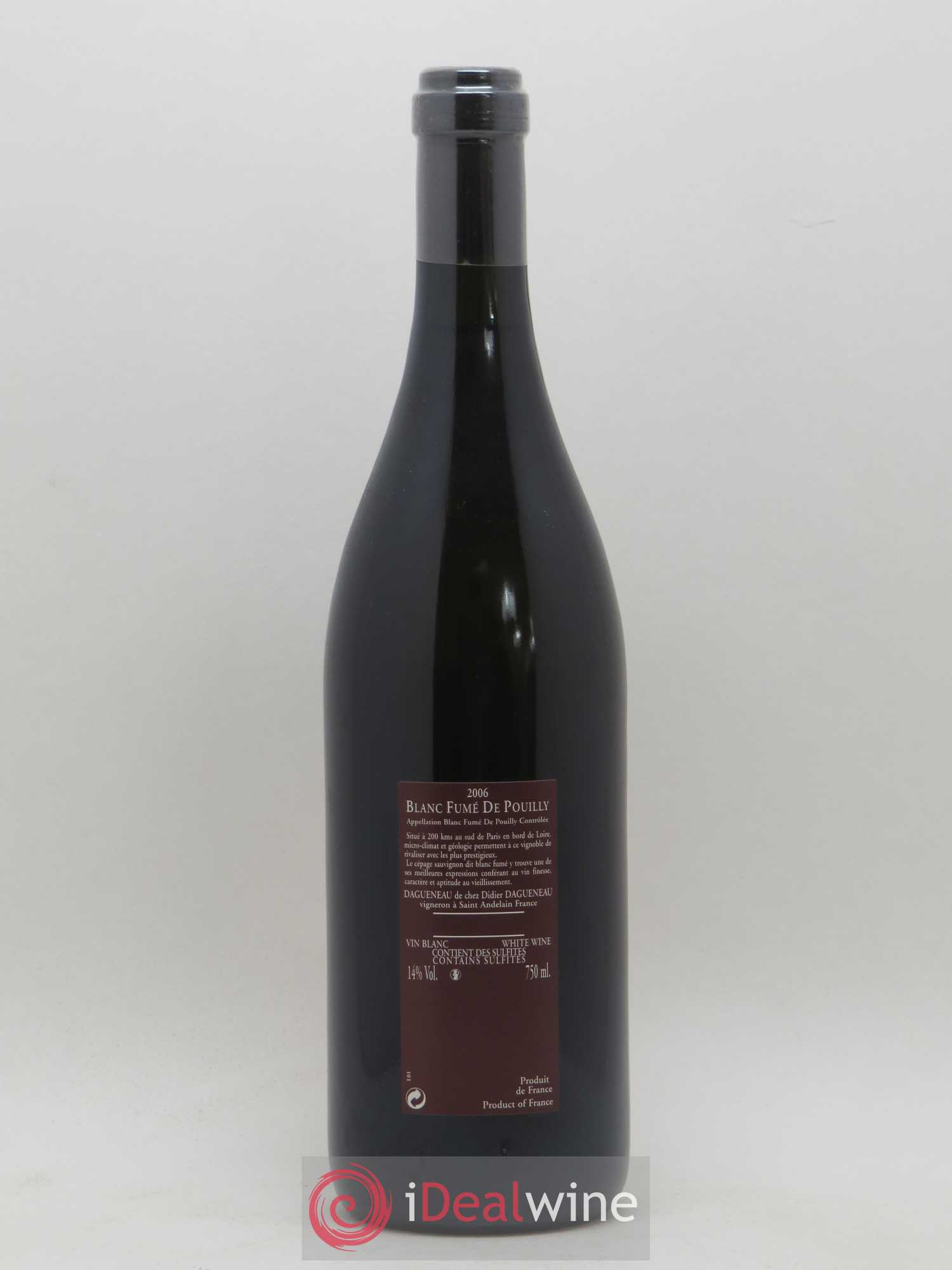 Vin de France (anciennement Pouilly-Fumé) Pur Sang Dagueneau (Domaine Didier - Louis-Benjamin) 2006 - Lot de 1 bouteille - 1
