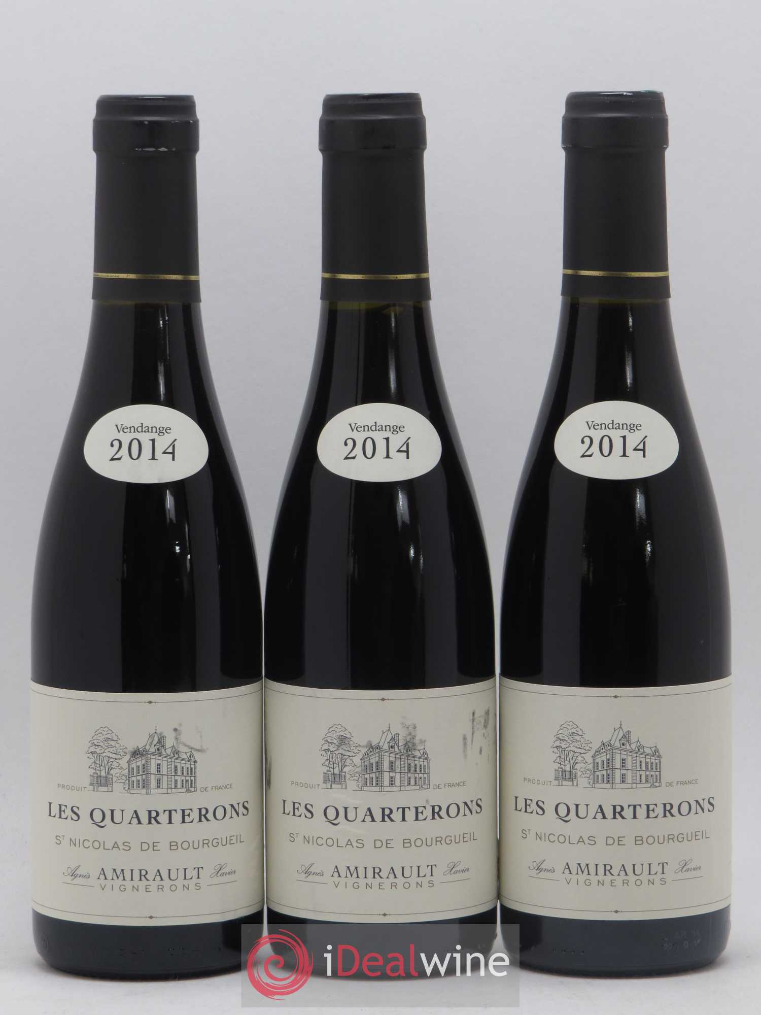Saint-Nicolas de Bourgueil Les Quarterons Agnès et Xavier Amirault  (sans prix de réserve) 2014 - Lot de 6 demi bouteilles - 1