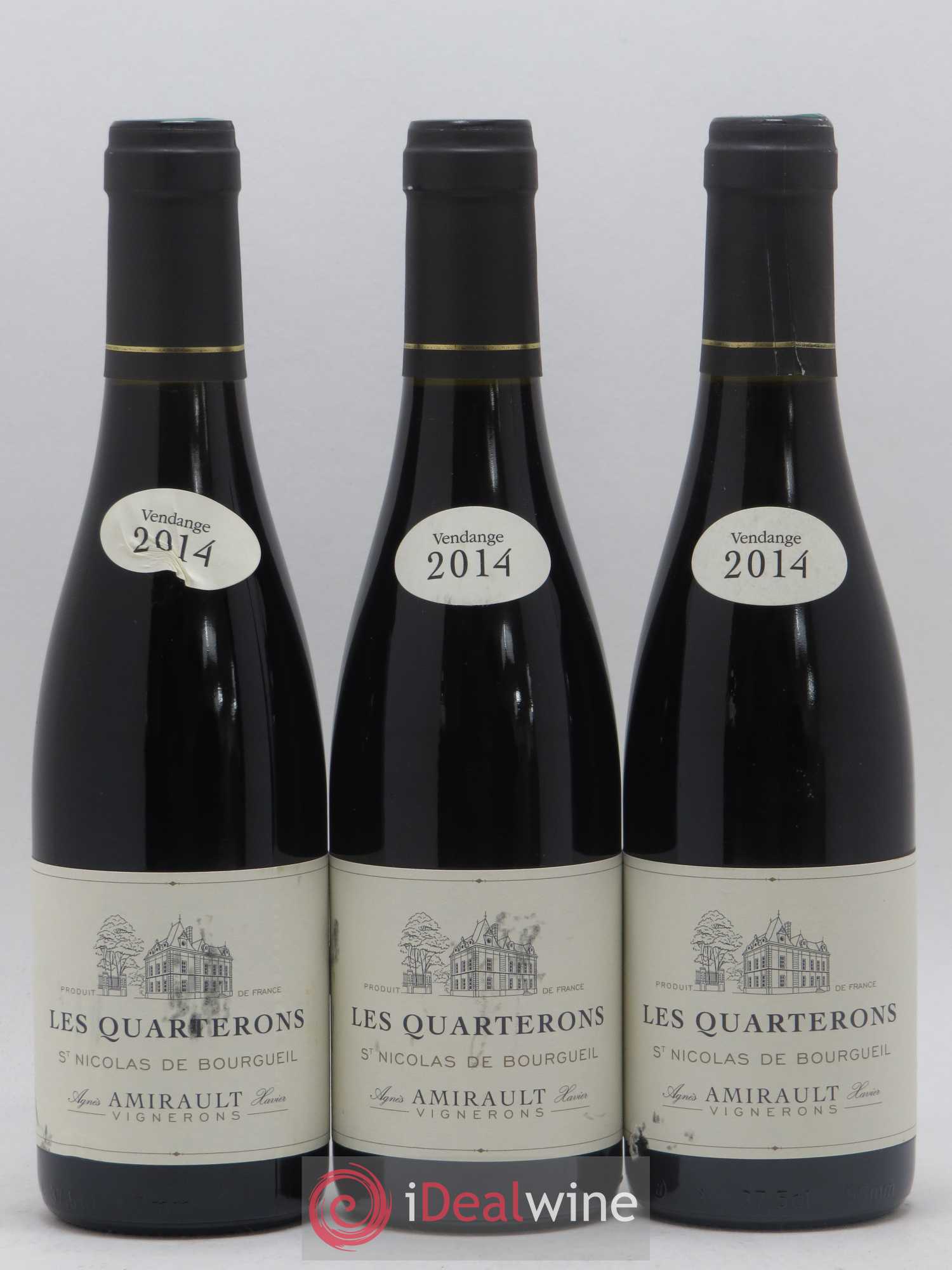 Saint-Nicolas de Bourgueil Les Quarterons Agnès et Xavier Amirault  (sans prix de réserve) 2014 - Lot de 6 demi bouteilles - 1