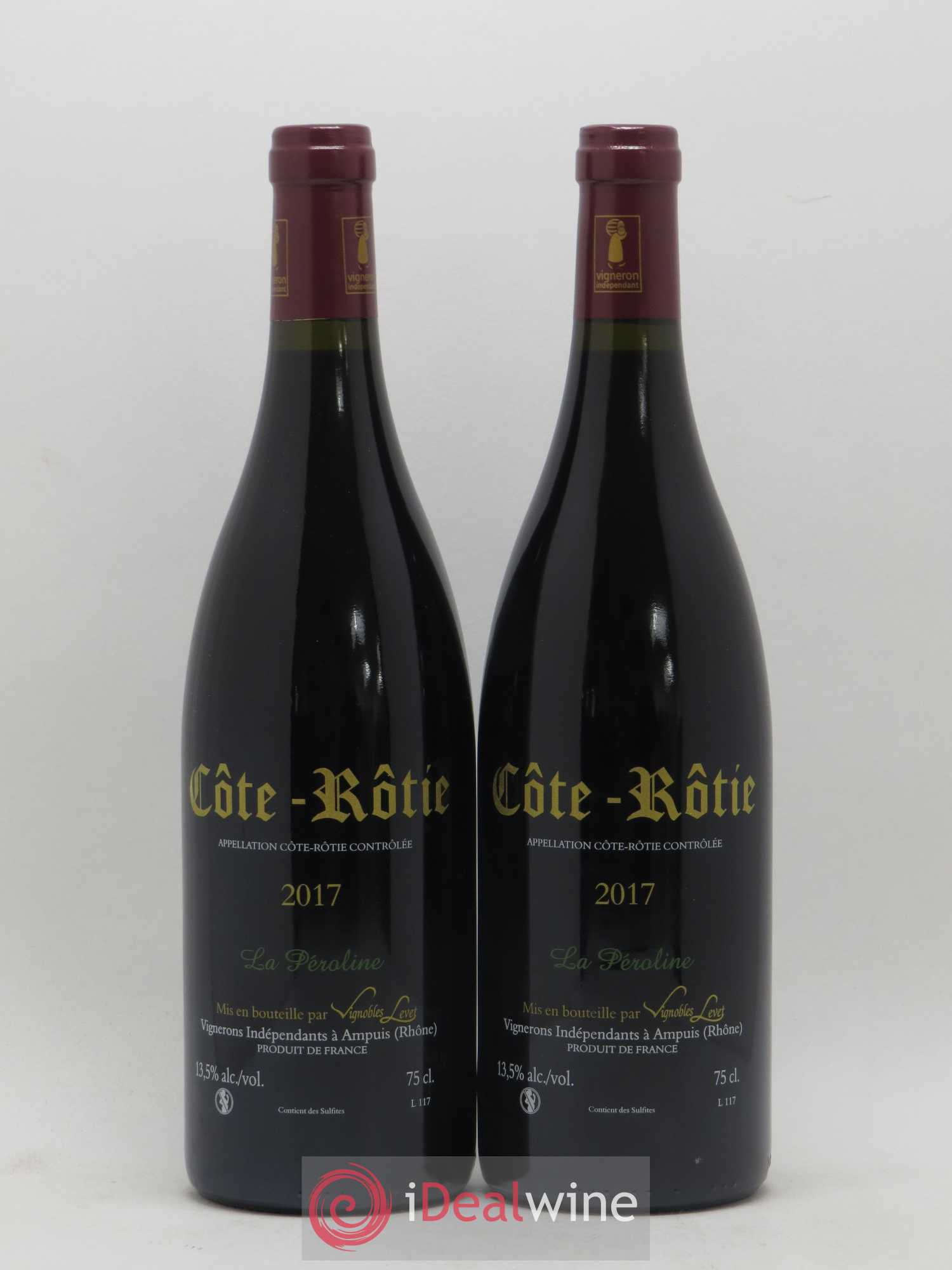 Côte-Rôtie La Péroline Vignobles Levet 2017 - Lot de 2 bouteilles - 1