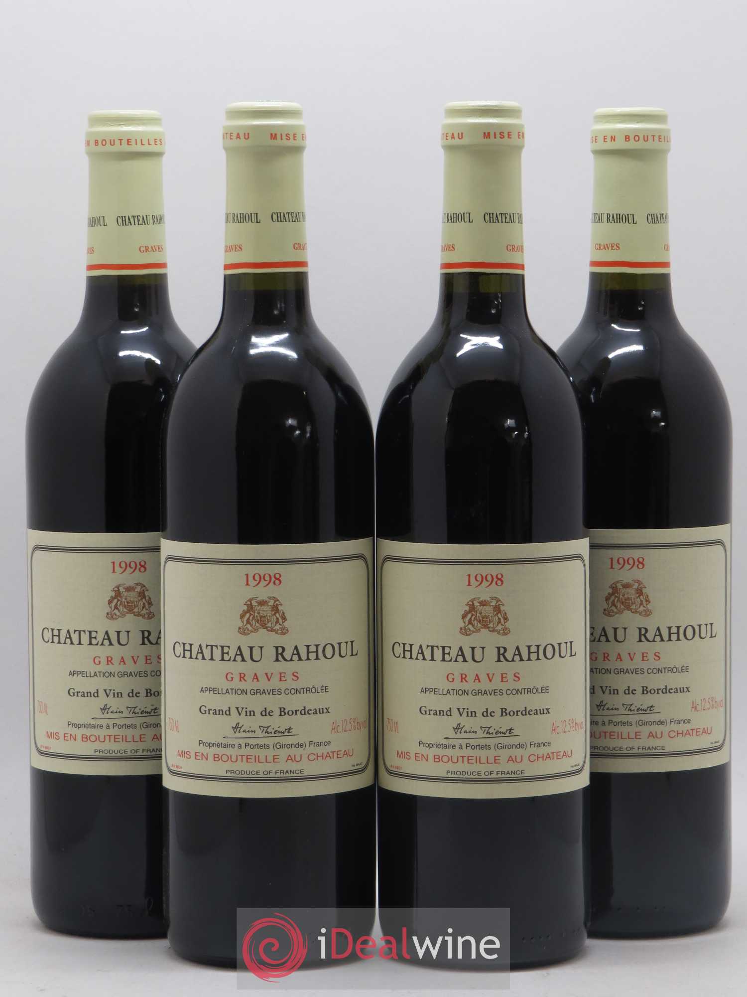 Château Rahoul (sans prix de réserve) 1998 - Lot de 4 bouteilles - 0