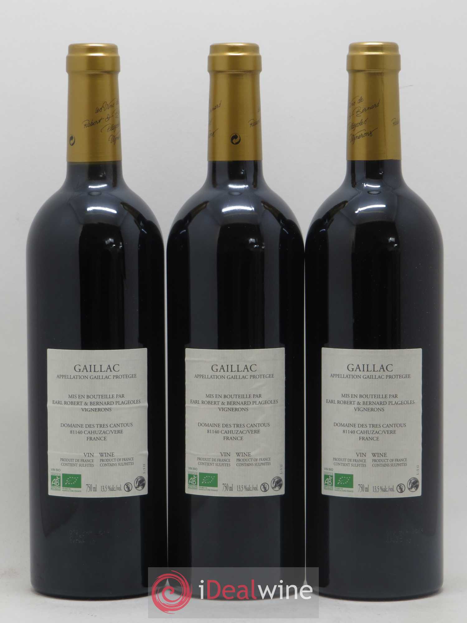 Gaillac Syrah Domaine Plageoles (sans prix de réserve) 2012 - Posten von 3 Flaschen - 1