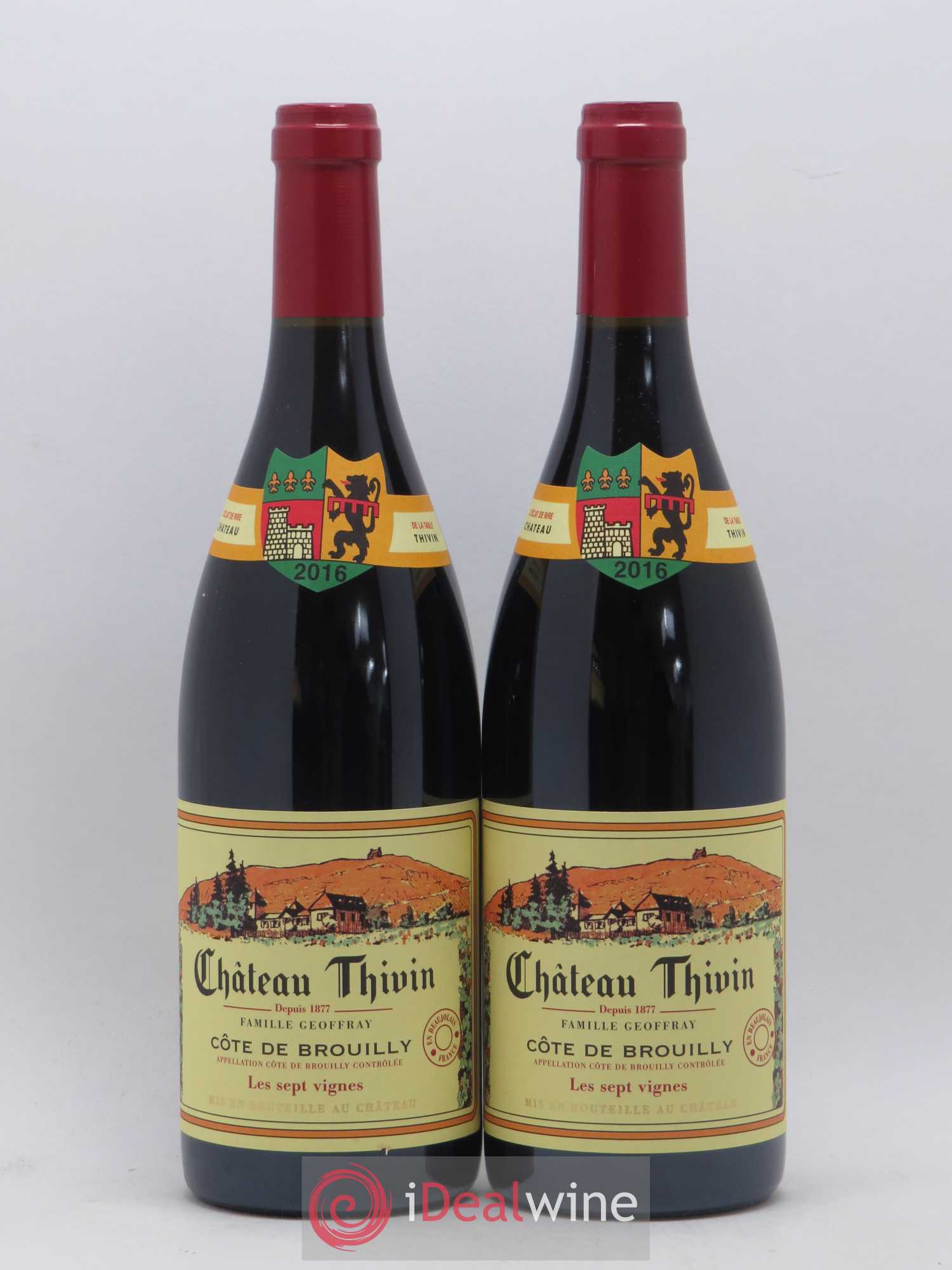 Côte de Brouilly Les 7 Vignes Château Thivin (sans prix de réserve) 2016 - Lot de 2 bouteilles - 0