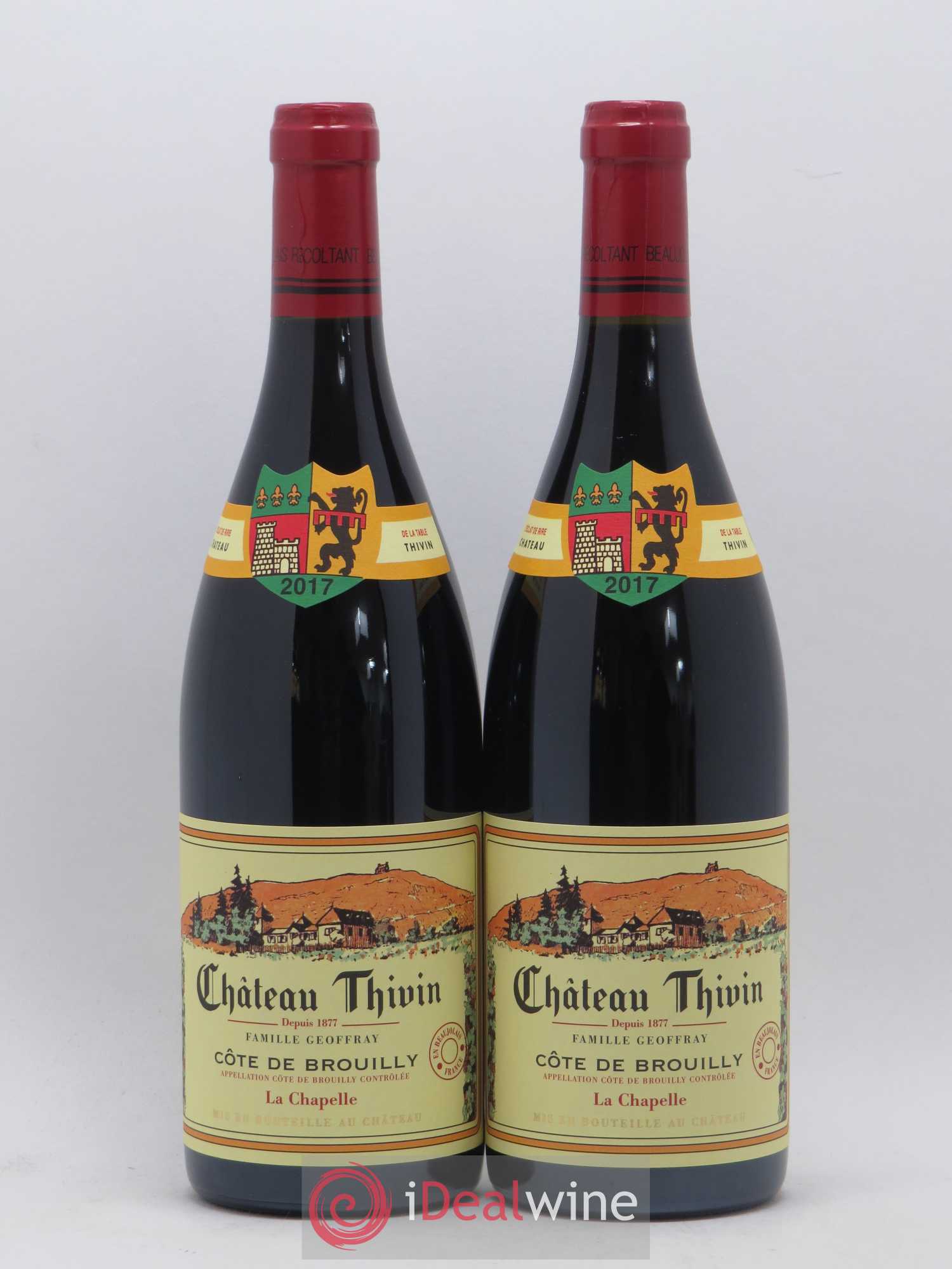 Côte de Brouilly Cuvée La Chapelle Château Thivin 2017 - Lot de 2 bouteilles - 0