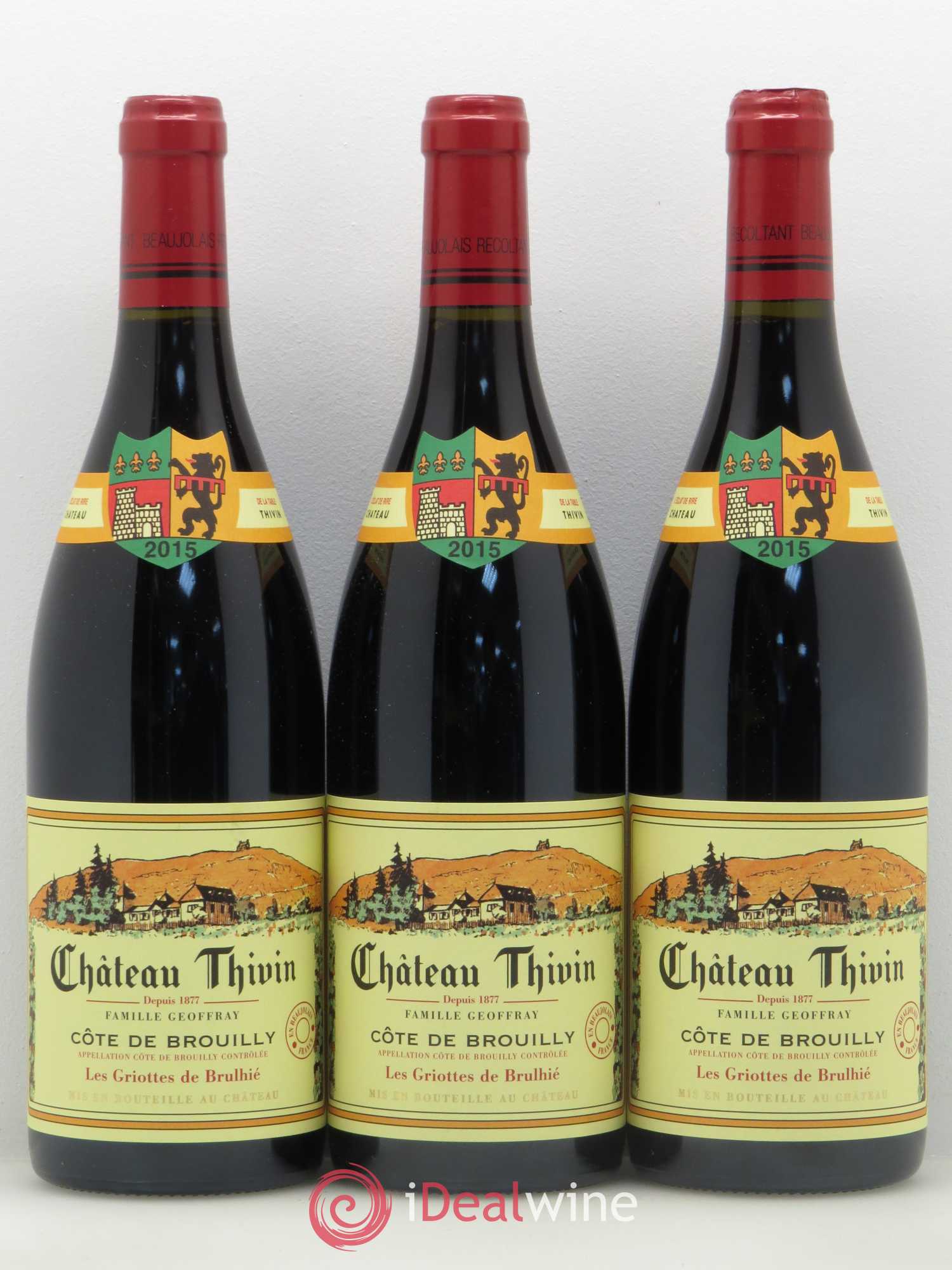 Côte de Brouilly Les Griottes de Brulhié Château Thivin  (sans prix de réserve) 2015 - Lot de 6 bouteilles - 2