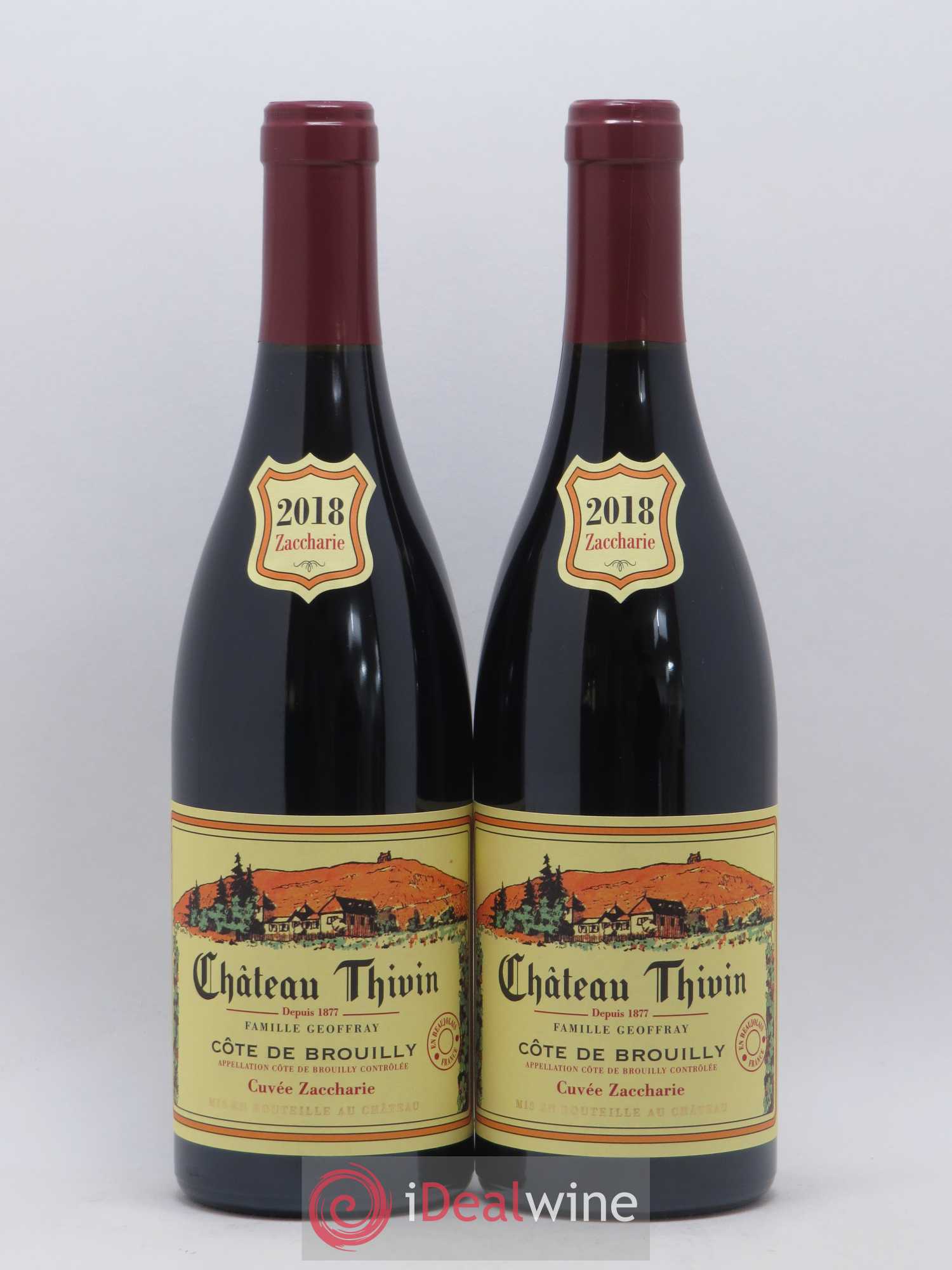 Côte de Brouilly Cuvée Zaccharie Château Thivin 2018 - Lot de 2 bouteilles - 0