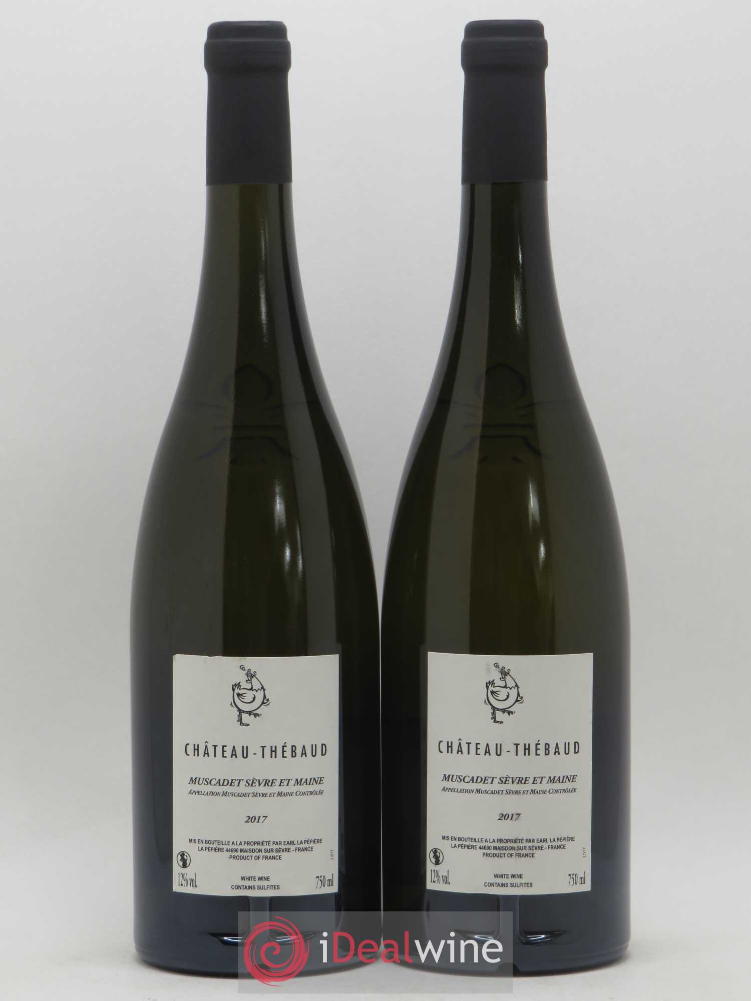 Muscadet Château Thébaud Domaine de la Pepiere (sans prix de réserve) 2017 - Posten von 2 Flaschen - 1