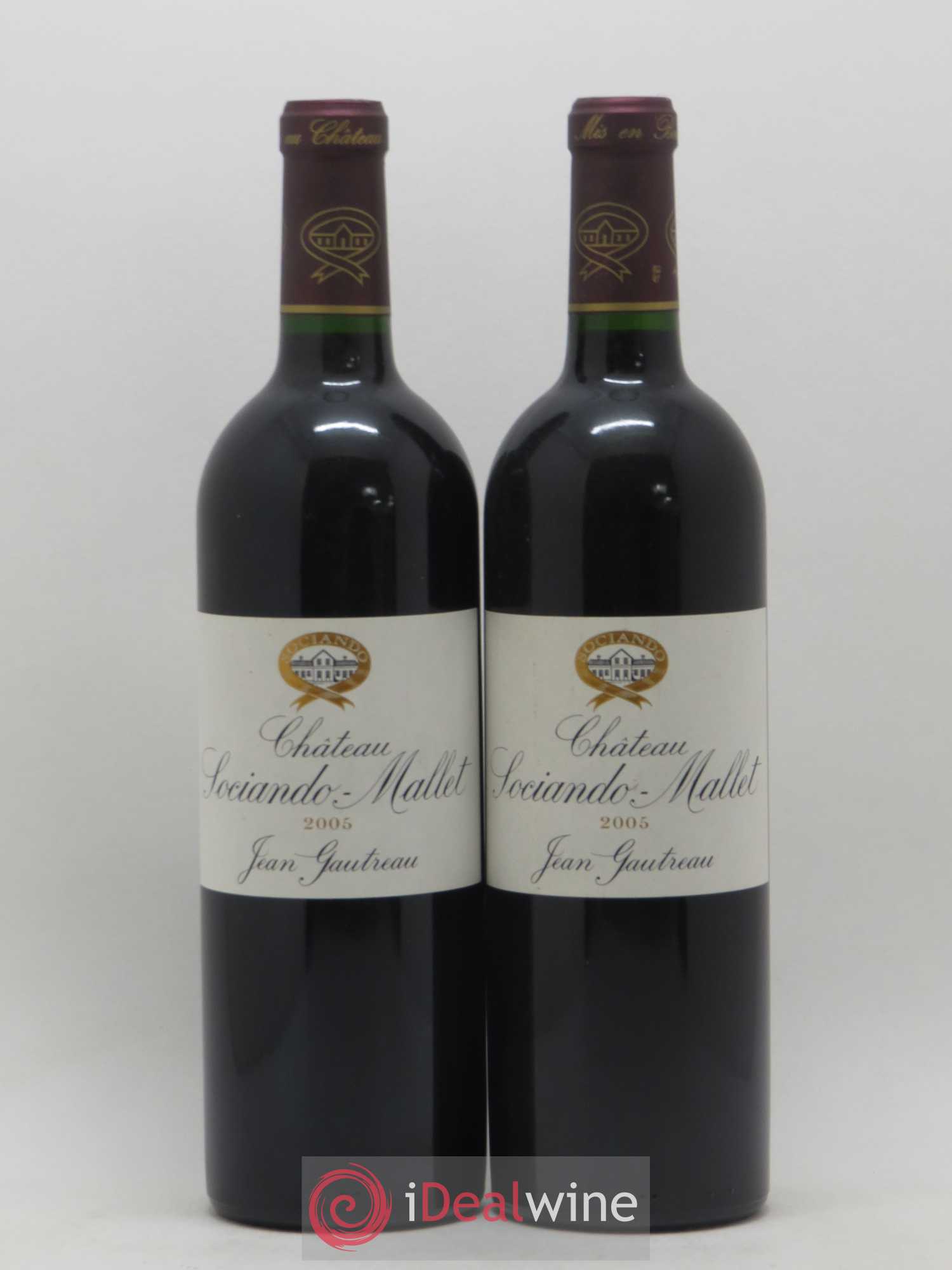Château Sociando Mallet 2005 - Lot de 2 bouteilles - 0