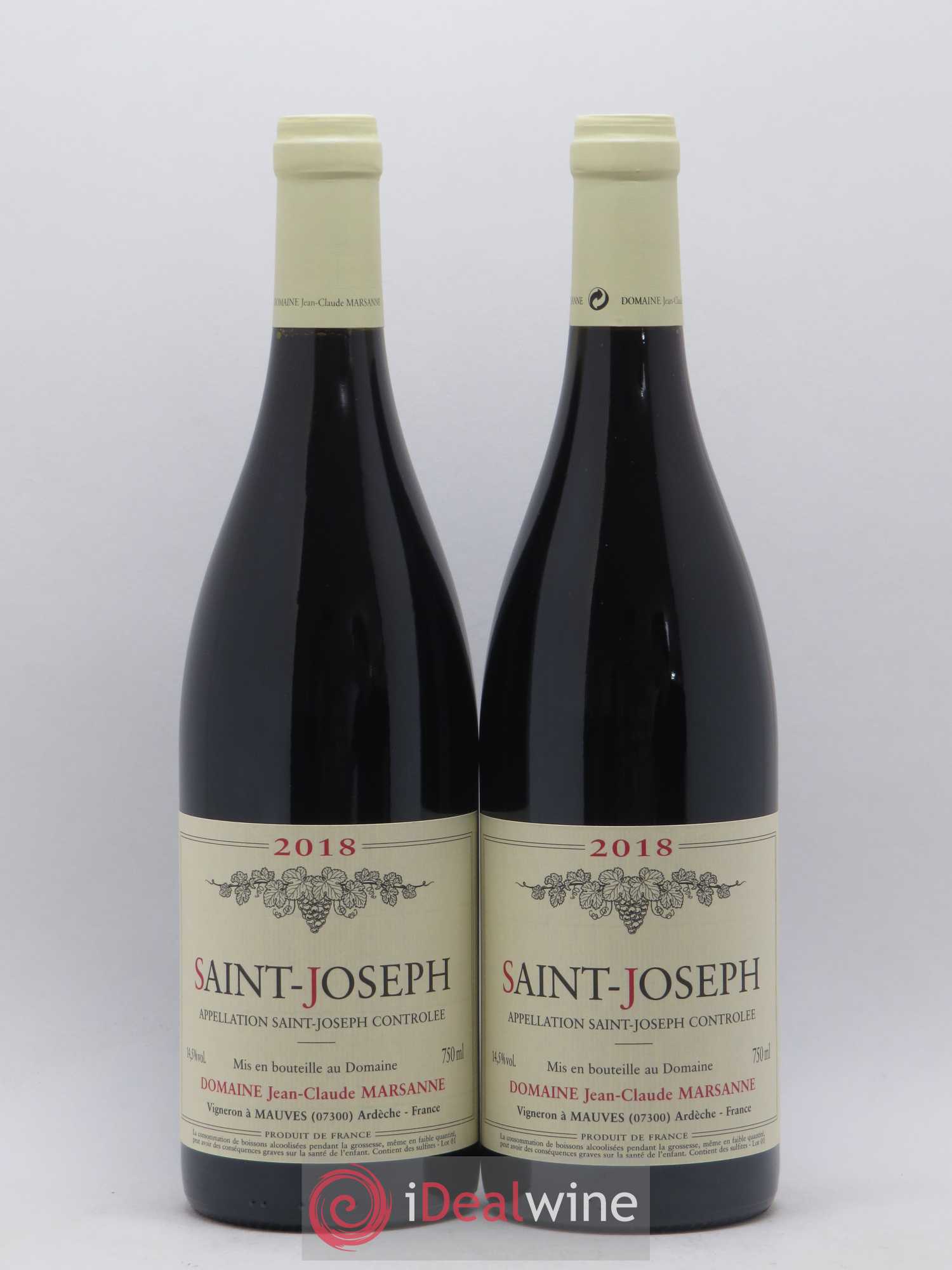 Saint-Joseph Jean-Claude Marsanne (Domaine) (sans prix de réserve) 2018 - Lot de 2 bouteilles - 0