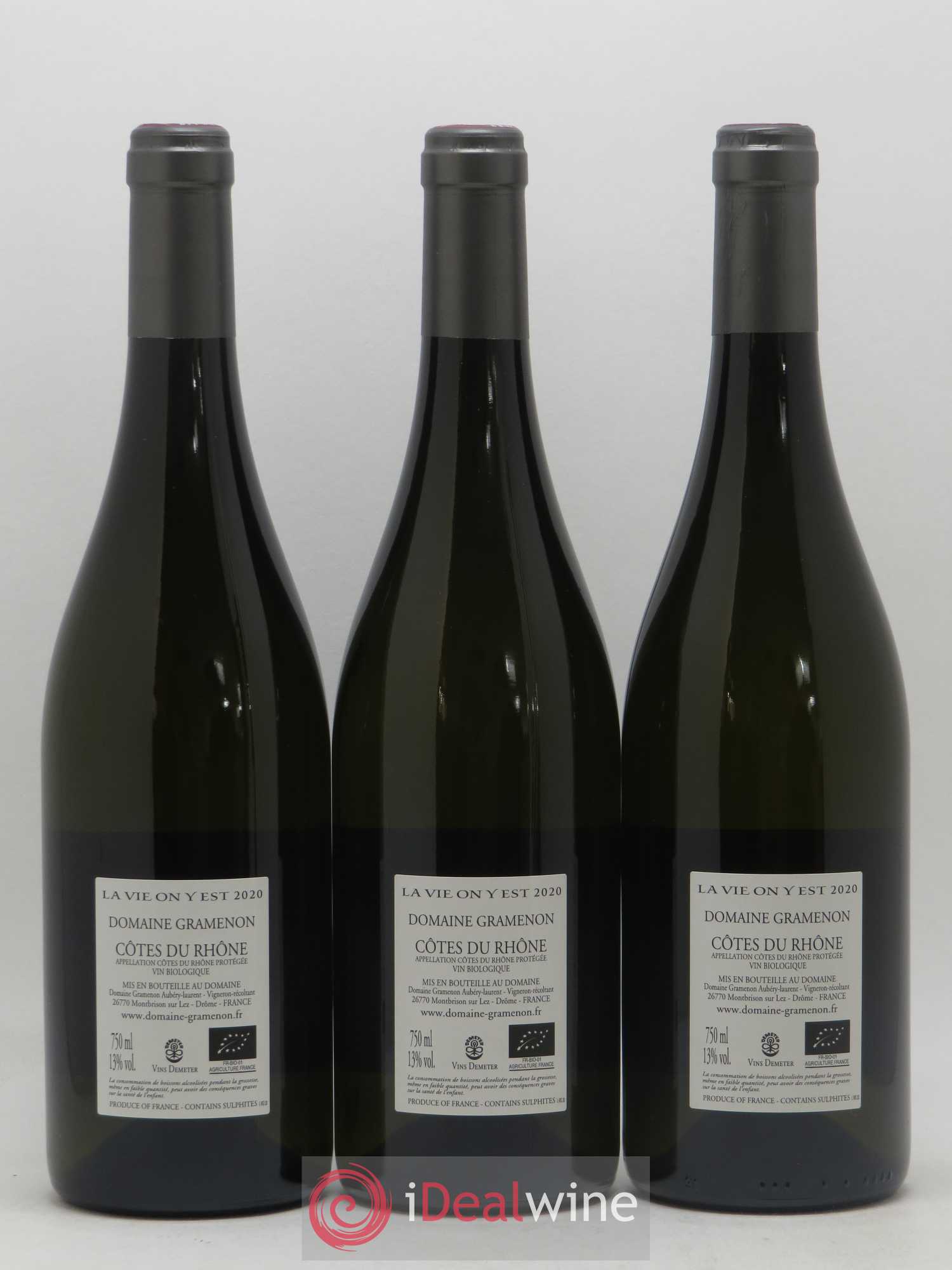 Côtes-du-Rhône La Vie on y est Domaine Gramenon 2020 - Posten von 3 Flaschen - 1