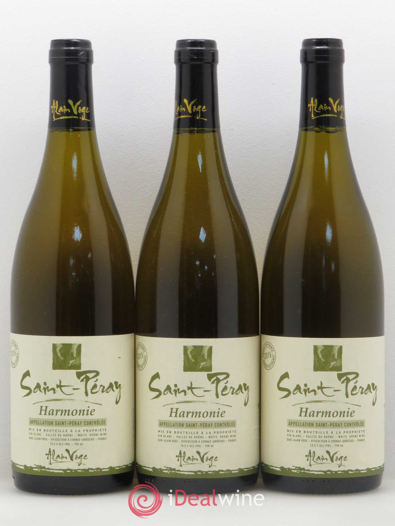 Saint-Péray Harmonie Alain Voge (Domaine) (sans prix de réserve) 2015 - Lot de 3 bouteilles - 0