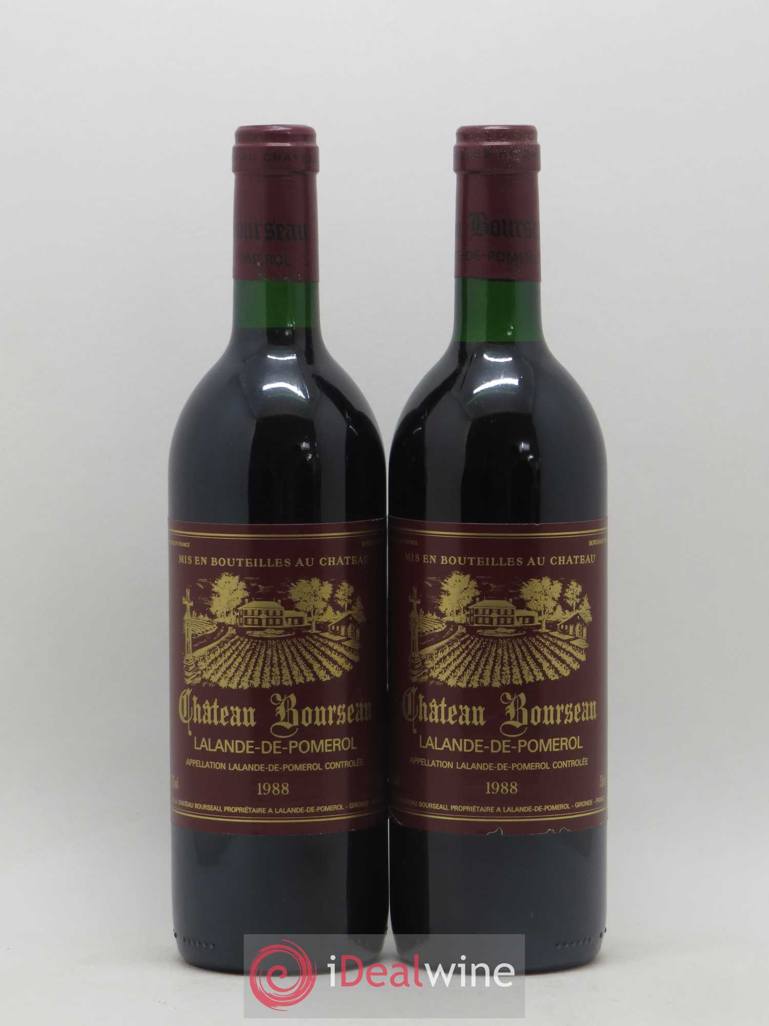 Lalande-de-Pomerol Château Bourseau 1988 - Lot de 2 bouteilles - 0