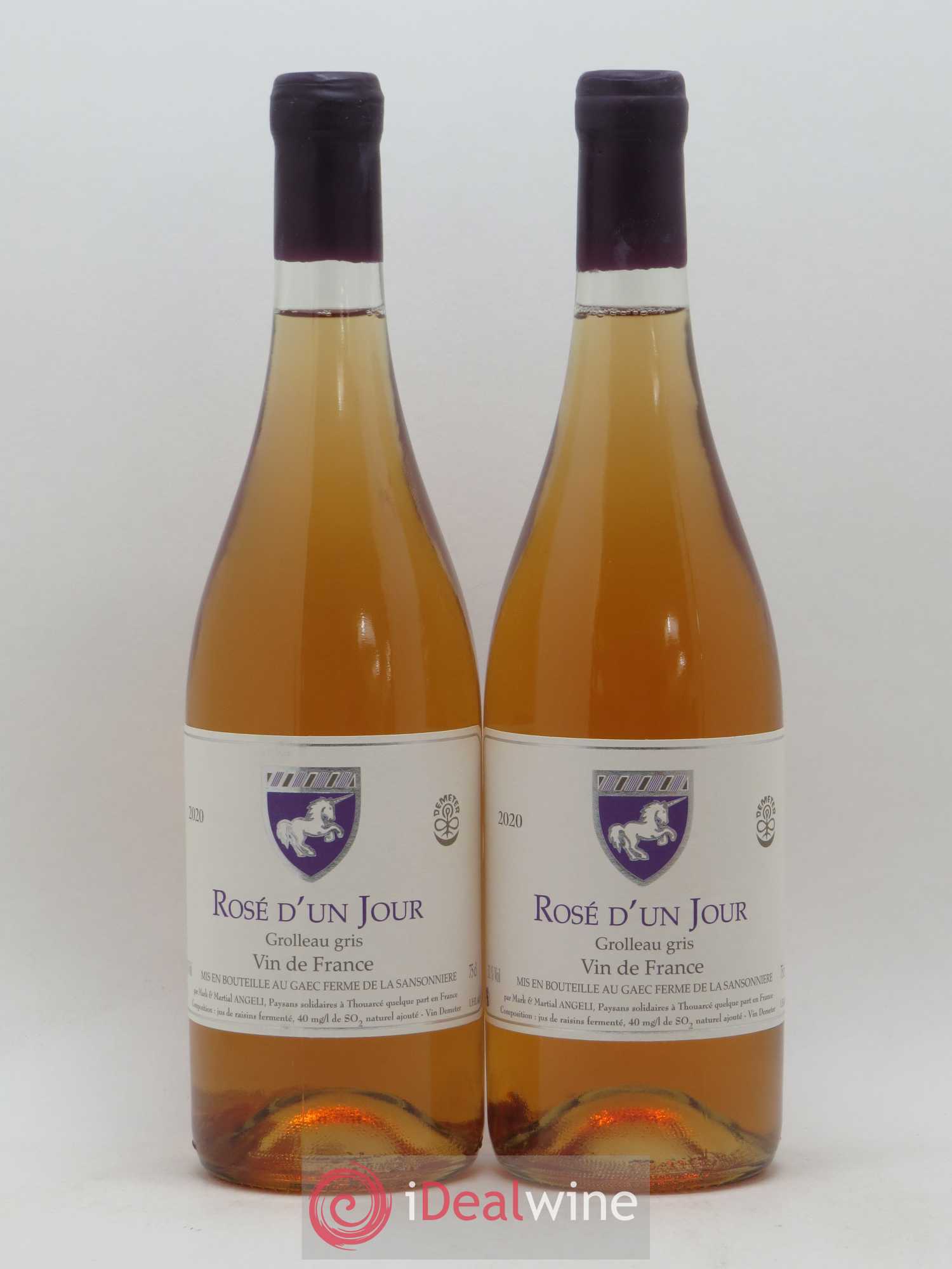 Vin de France Rosé d'un jour Mark Angeli (Domaine) - Ferme de la Sansonnière 2020 - Lot de 2 bouteilles - 0