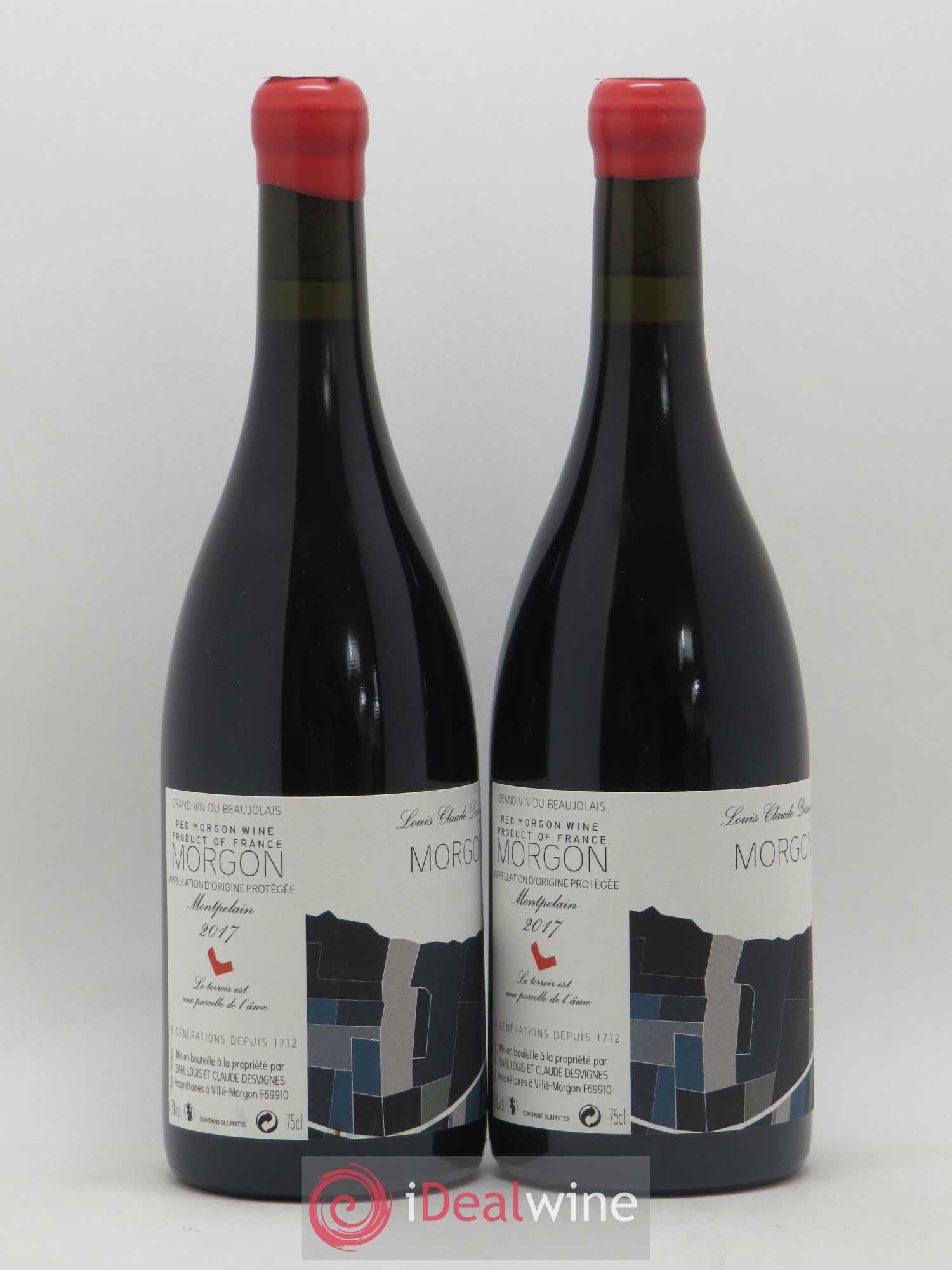 Morgon Montpelain Louis-Claude Desvignes  (sans prix de réserve) 2017 - Lot de 2 bouteilles - 1