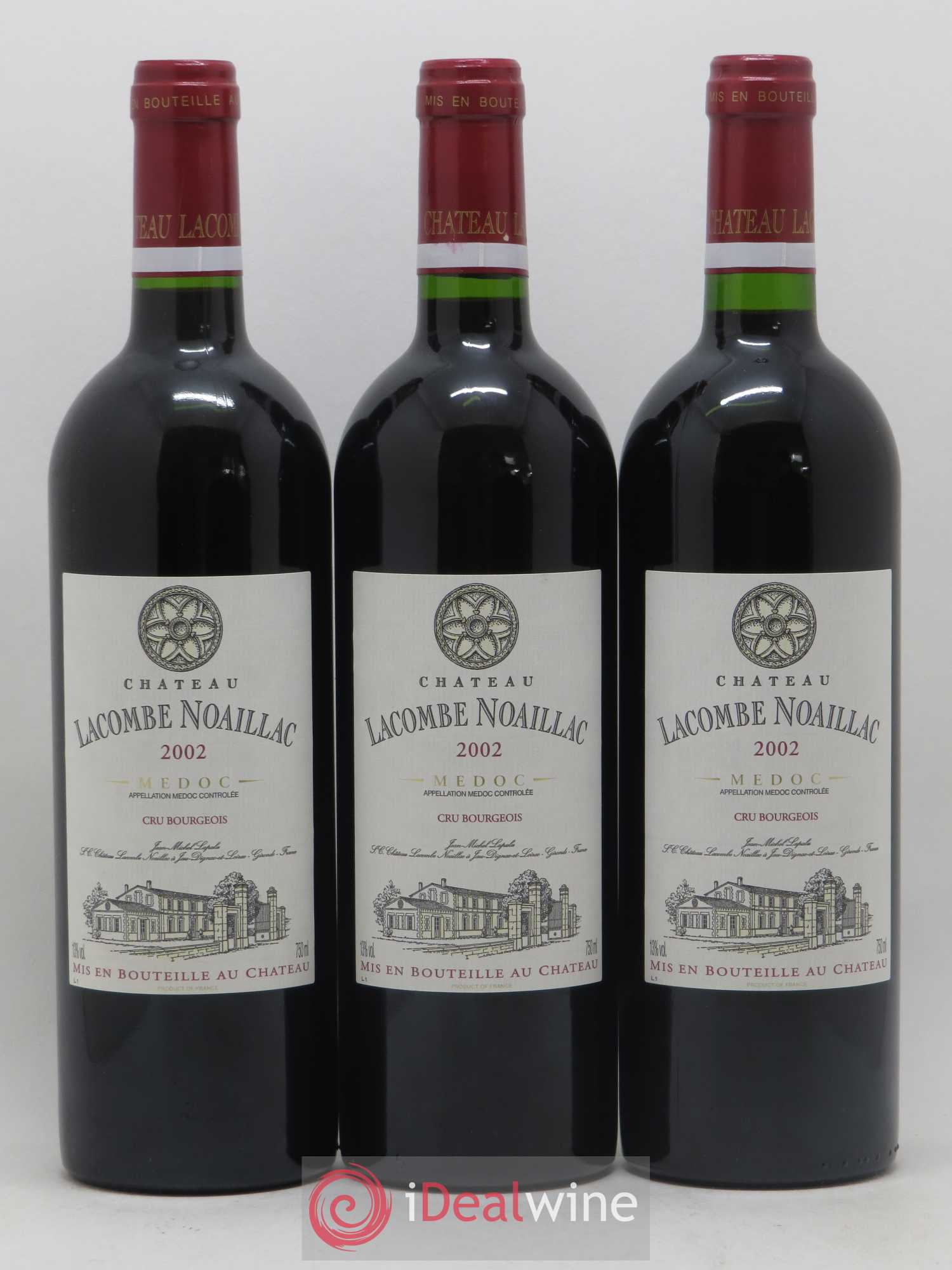 Médoc Château Lacombe Noaillac (sans prix de réserve) 2002 - Posten von 3 Flaschen - 0