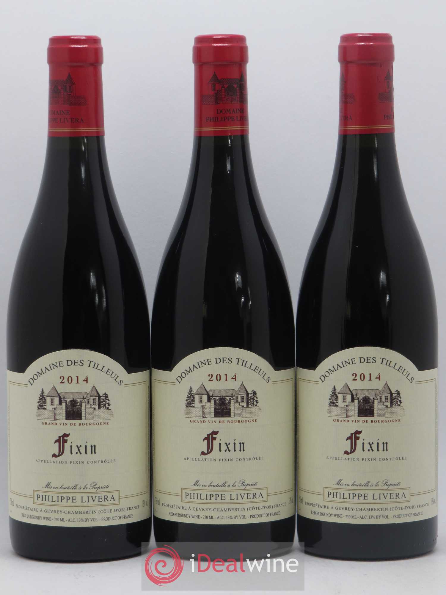 Fixin Tilleuls (Domaine des) - Philippe Livera (sans prix de réserve) 2014 - Lot de 3 bouteilles - 0