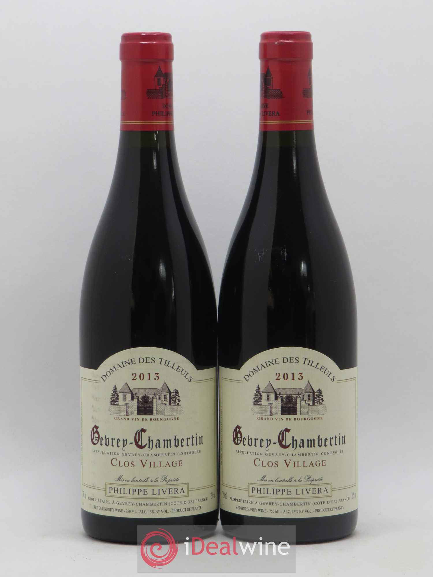 Gevrey-Chambertin Clos Village Tilleuls (Domaine des) - Philippe Livera 2013 - Lot de 2 bouteilles - 0
